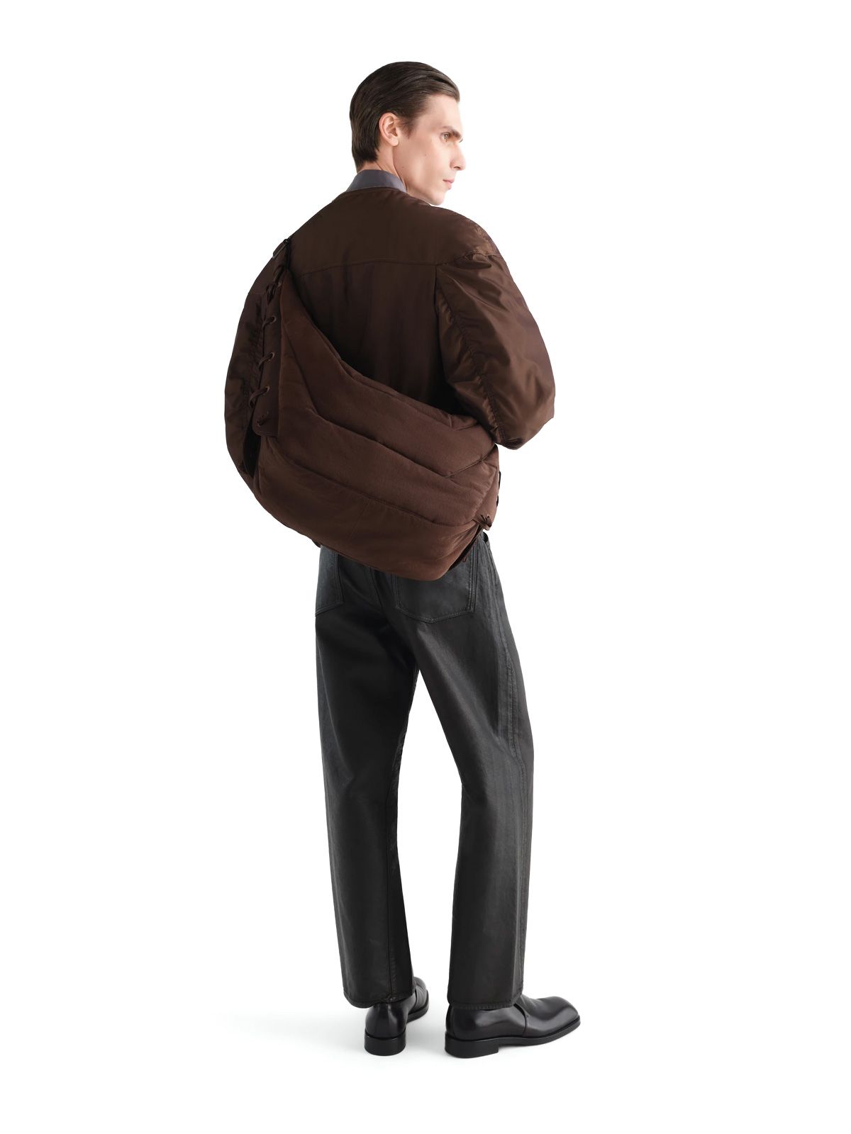Borsa a spalla large soft game marrone LEMAIRE