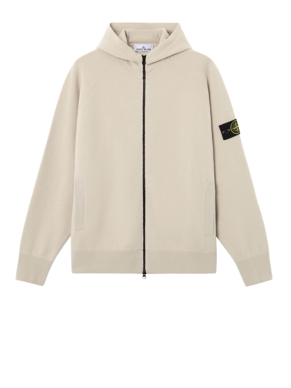 Felpa con cappuccio beige