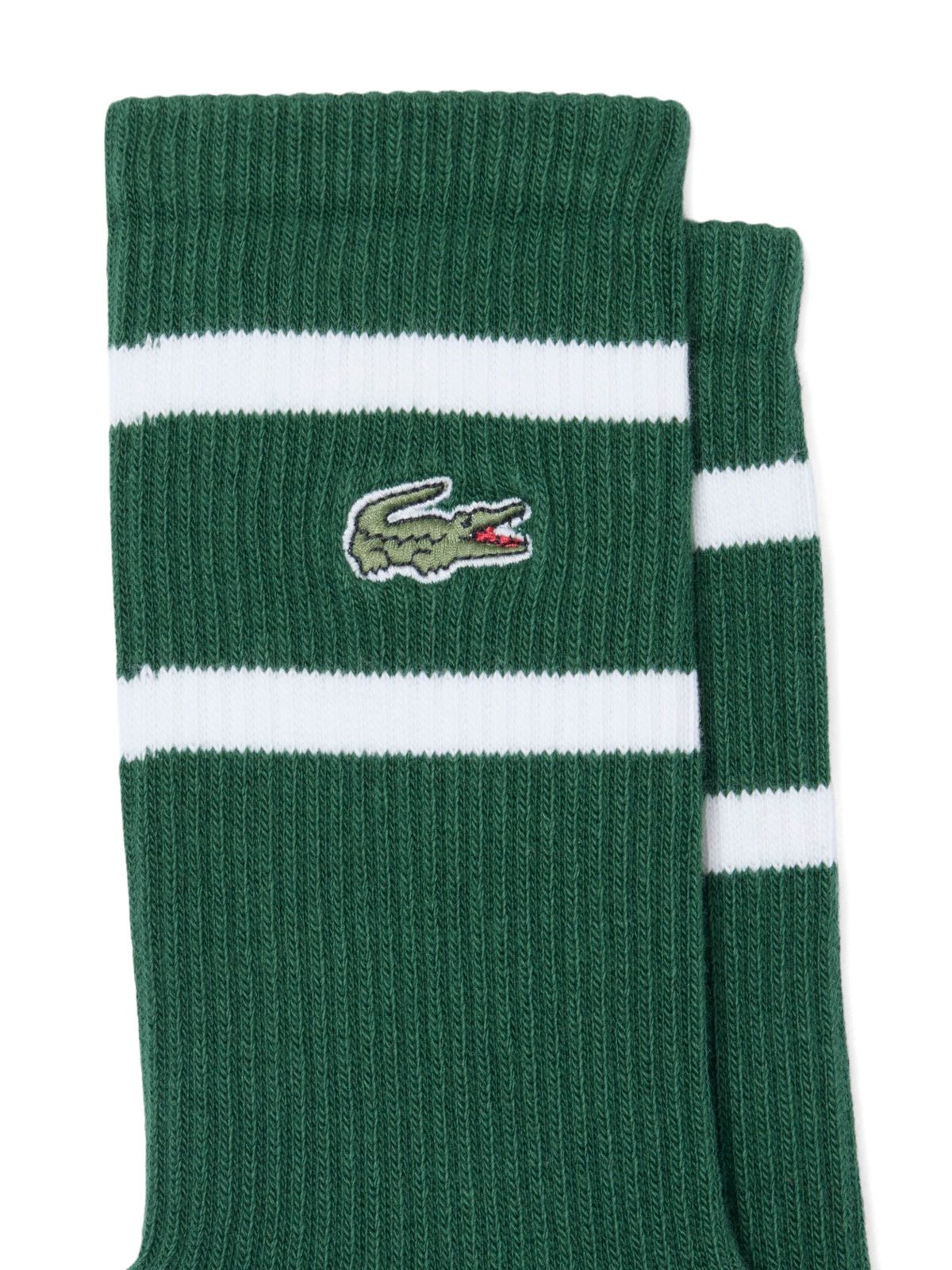 Green white socks LACOSTE