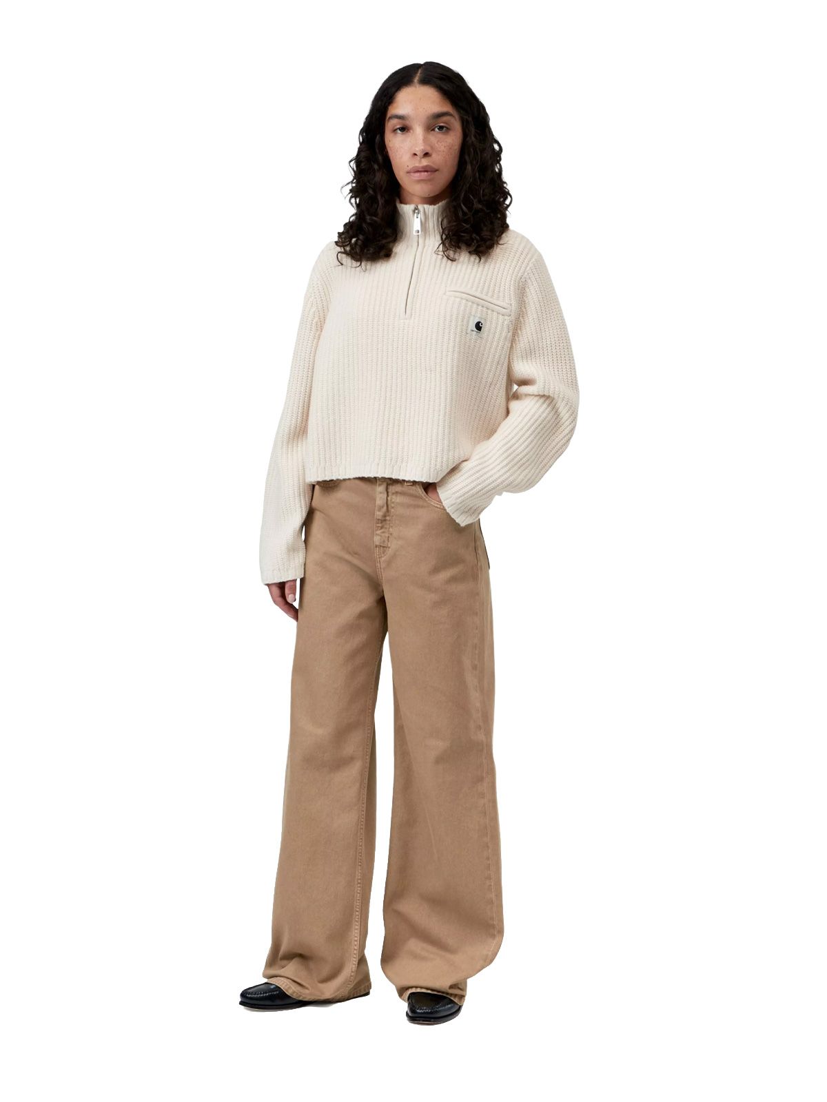 Beige detroit half zip sweater CARHARTT WIP