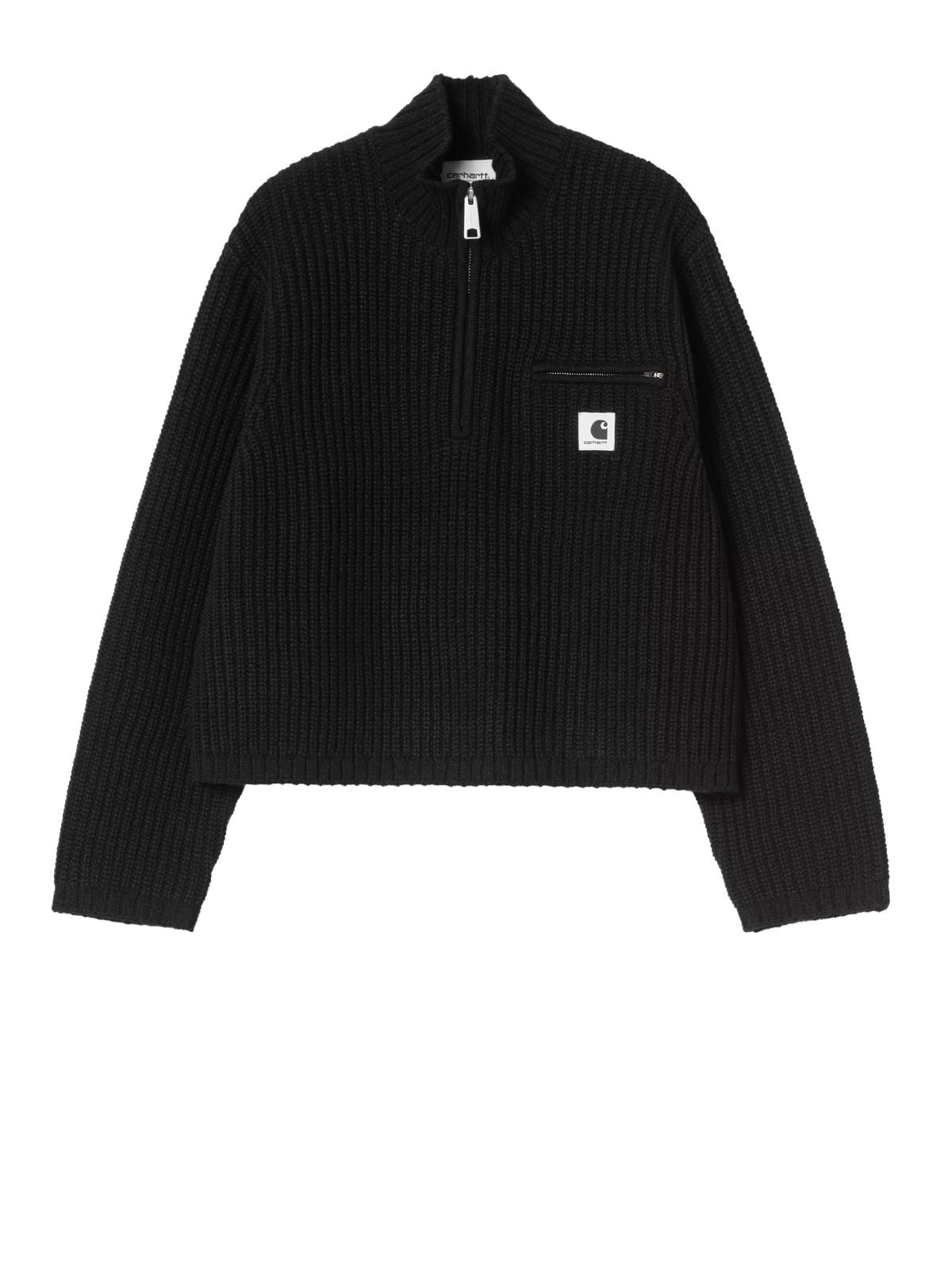 Black detroit half zip sweater