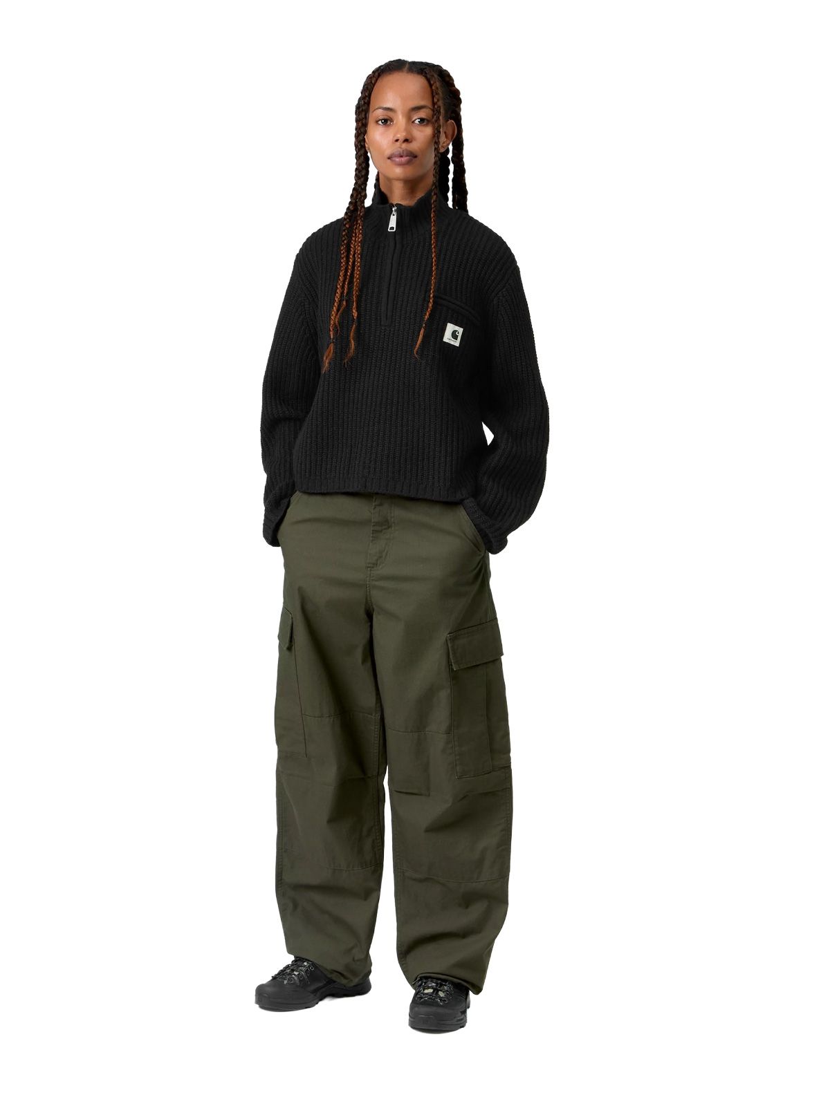 Black detroit half zip sweater CARHARTT WIP