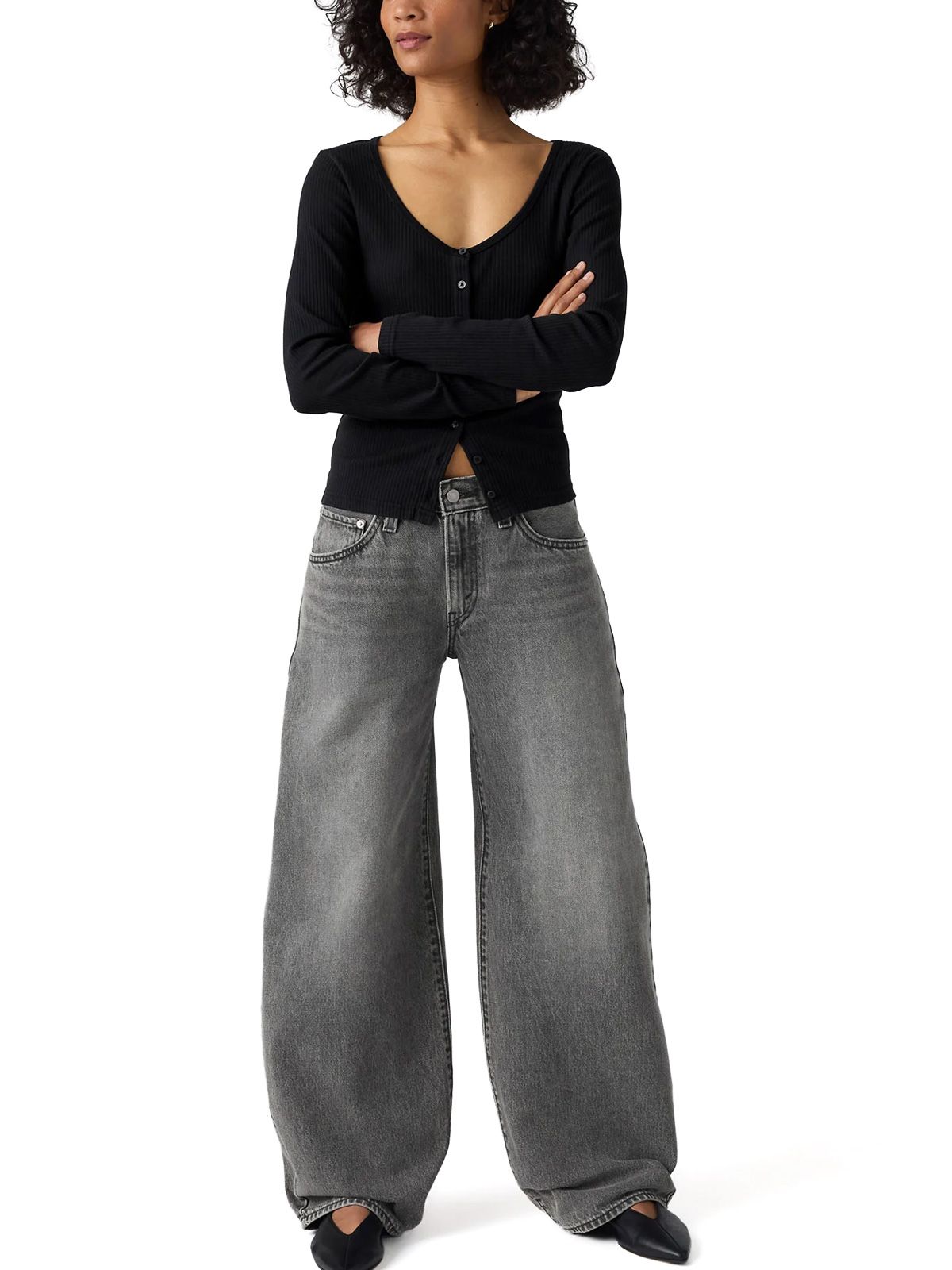 Jeans middy balloon grigio LEVI'S