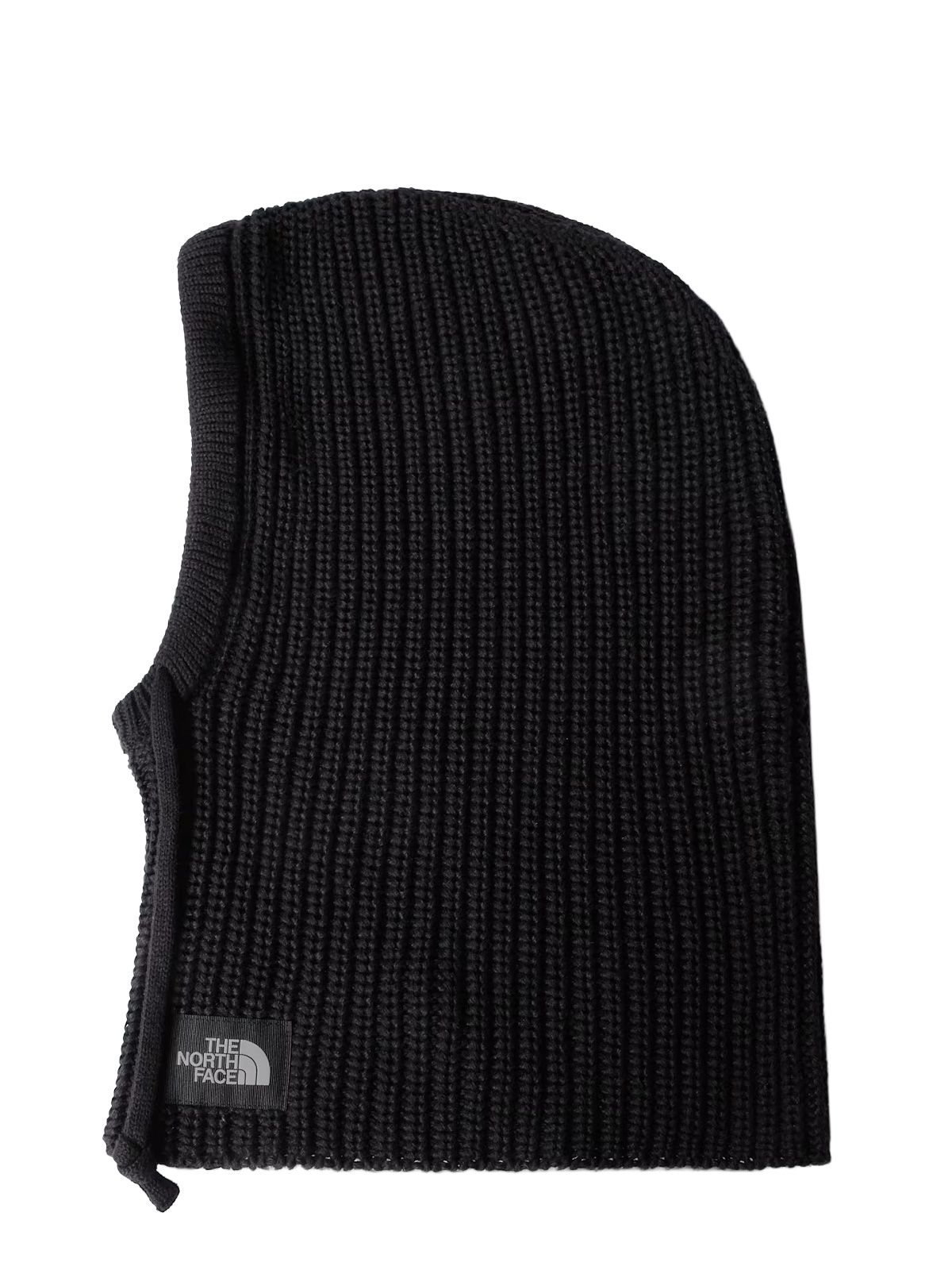 Black apres knit hood beanie