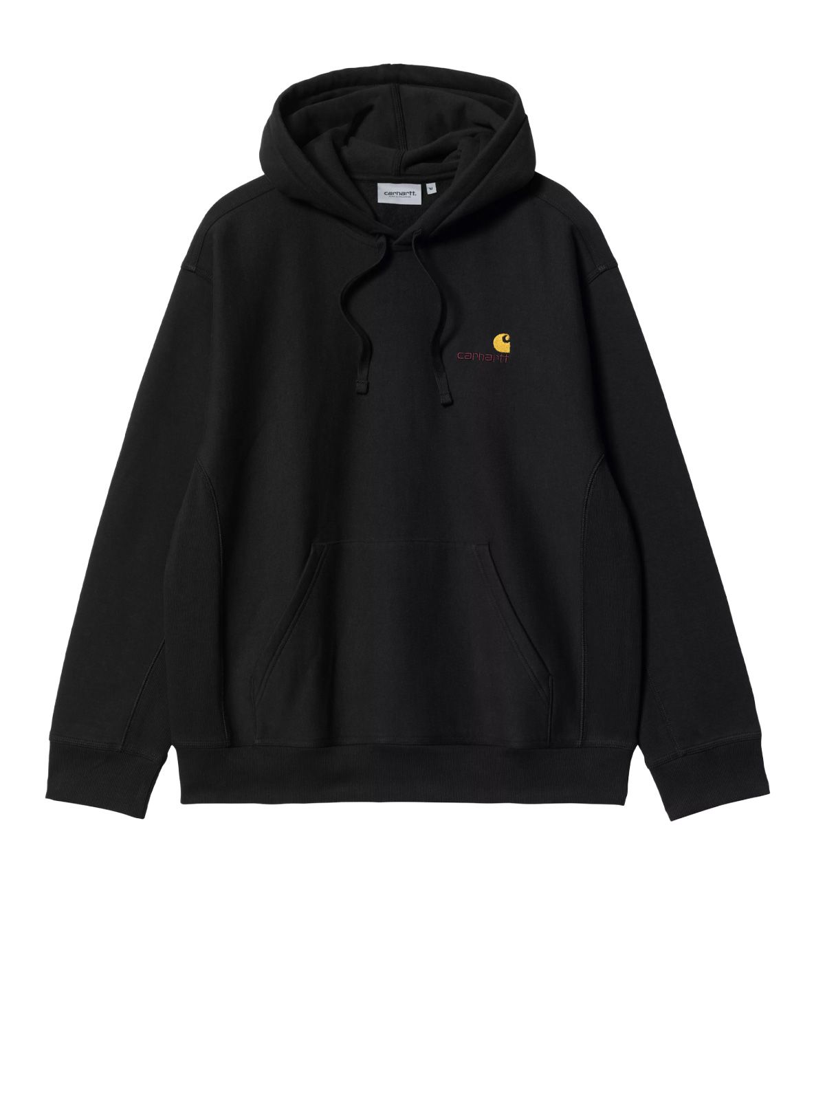 Black hooded american script sweatshirt