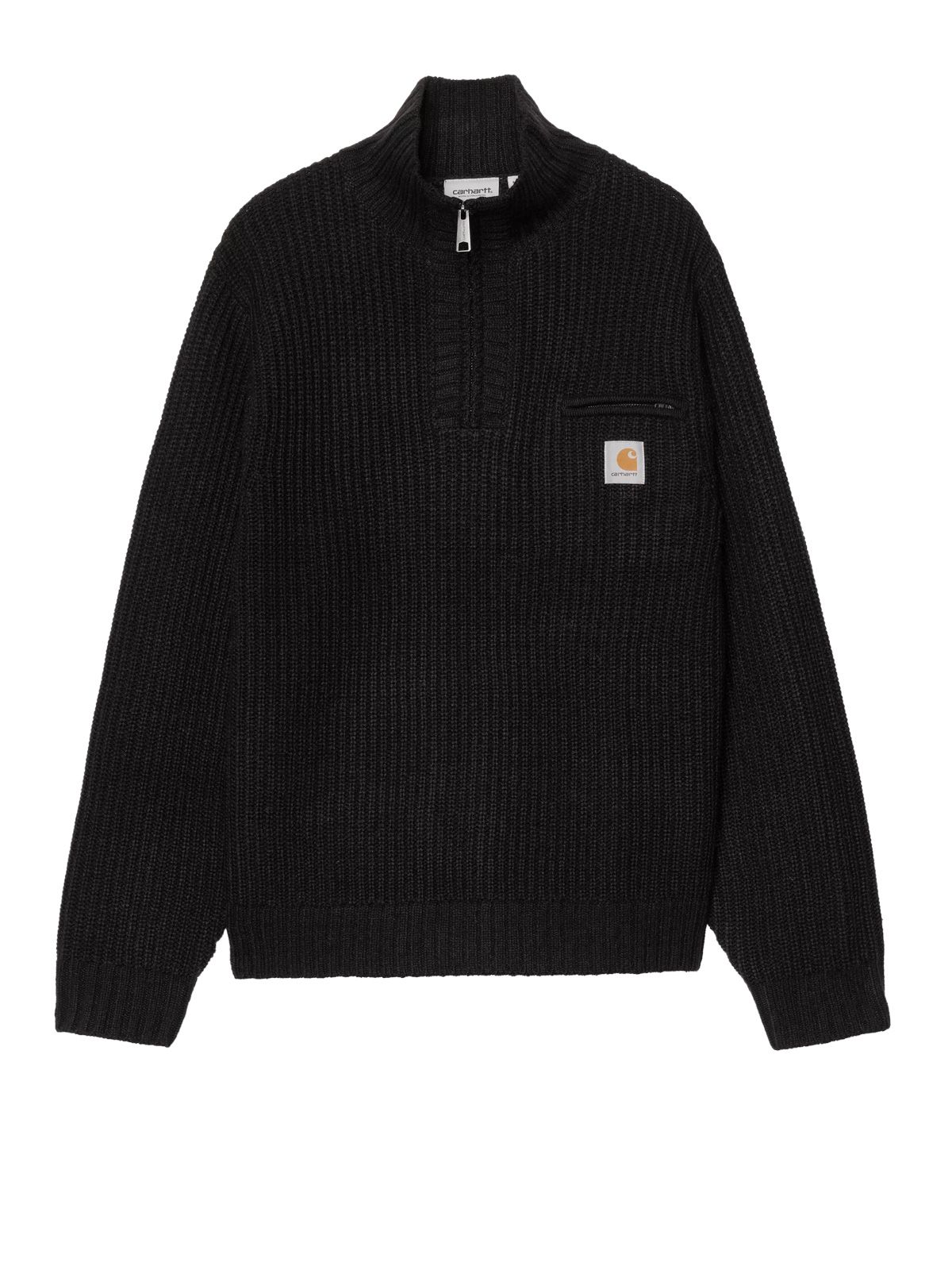 Black detroit half zip sweater