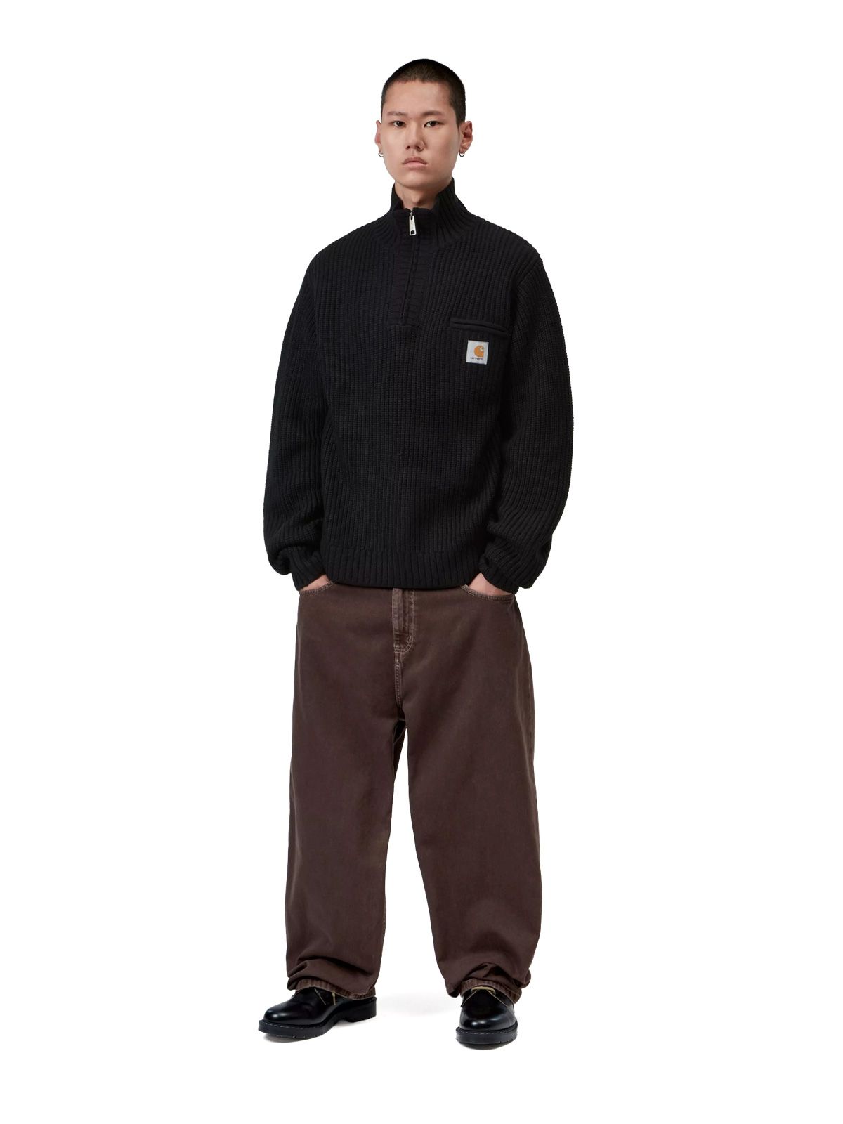 Black detroit half zip sweater CARHARTT WIP