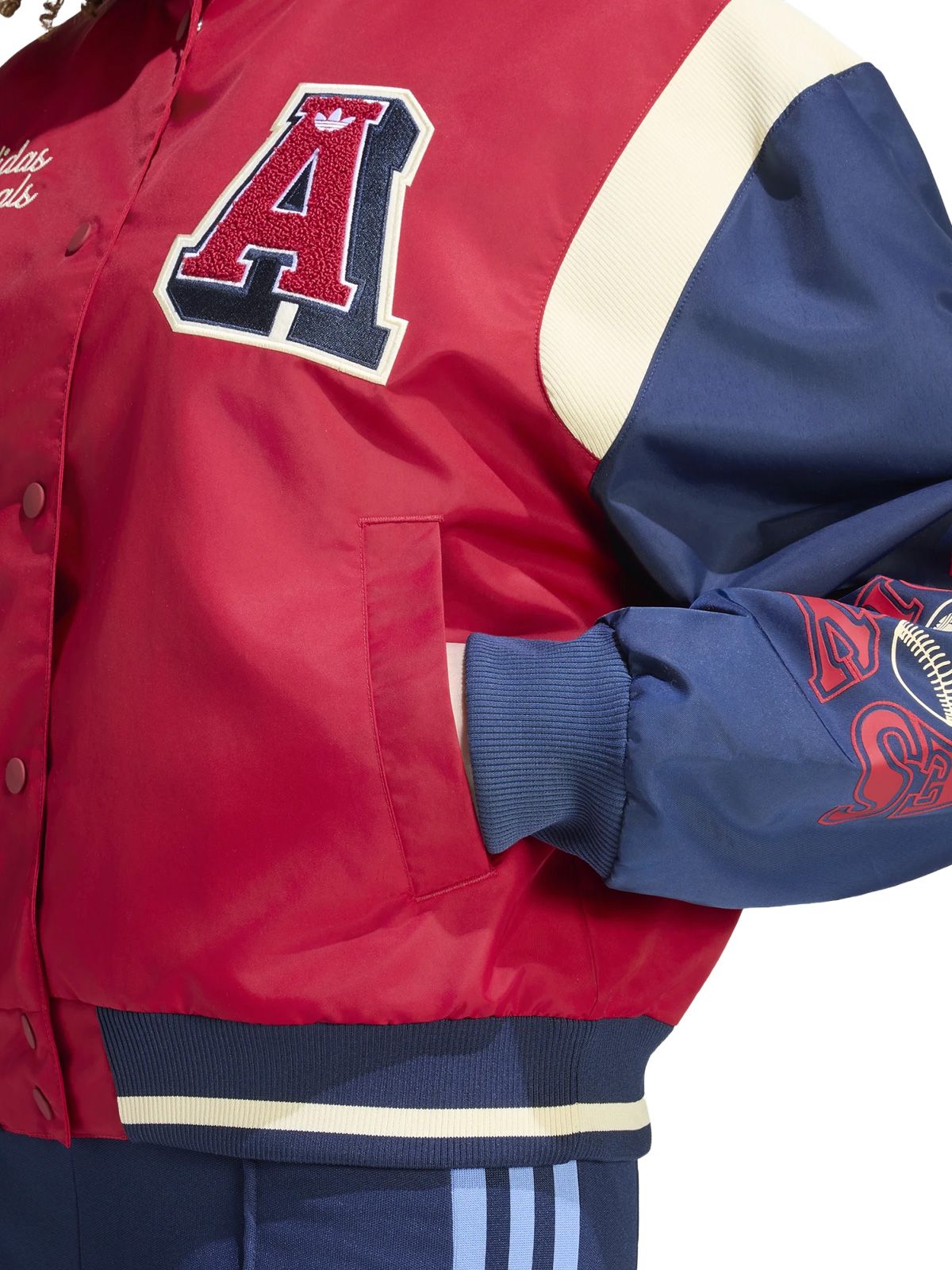 Bordeaux jacket with badges ADIDAS ORIGINALS