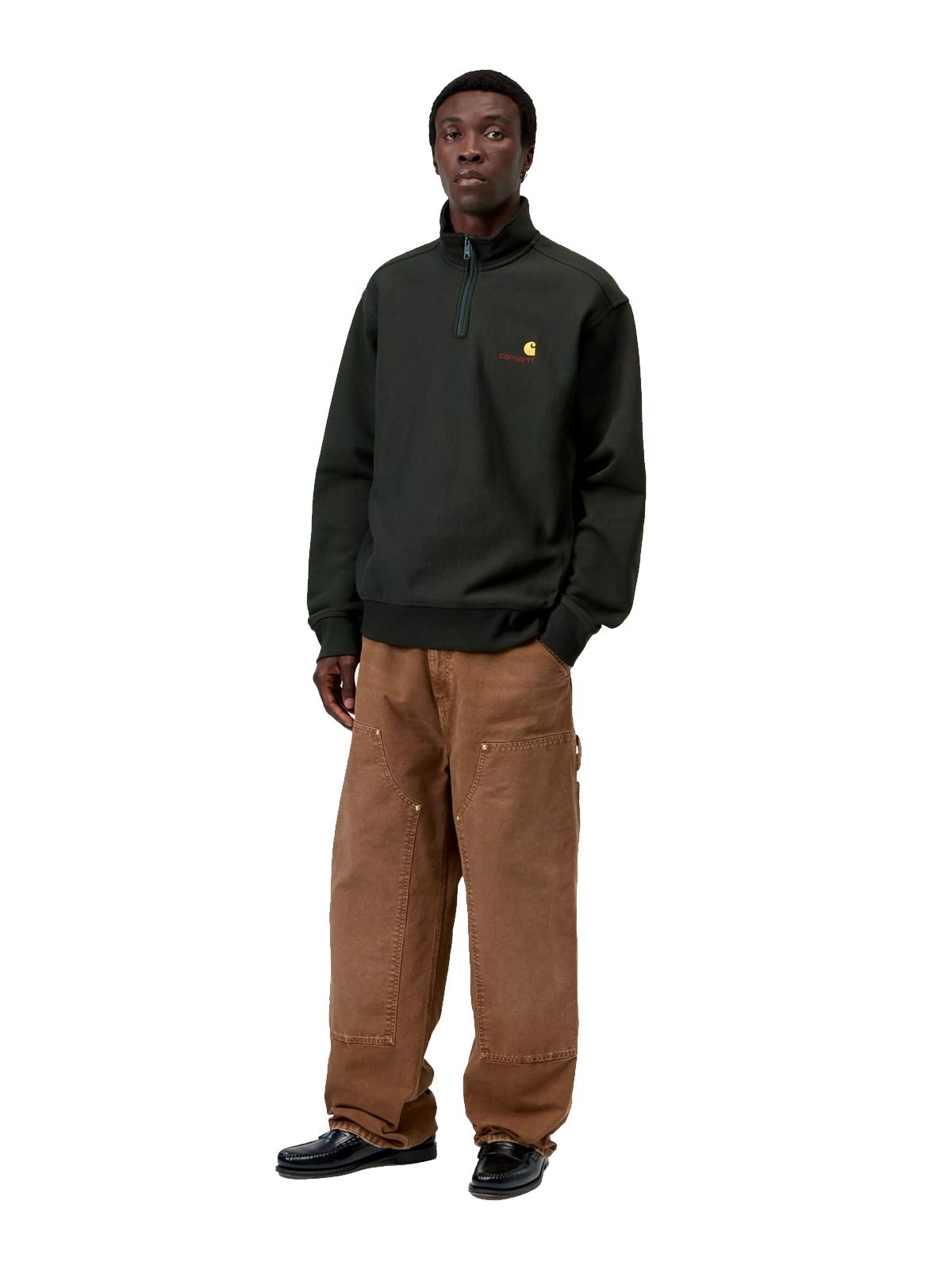 Felpa con zip american script nera CARHARTT WIP