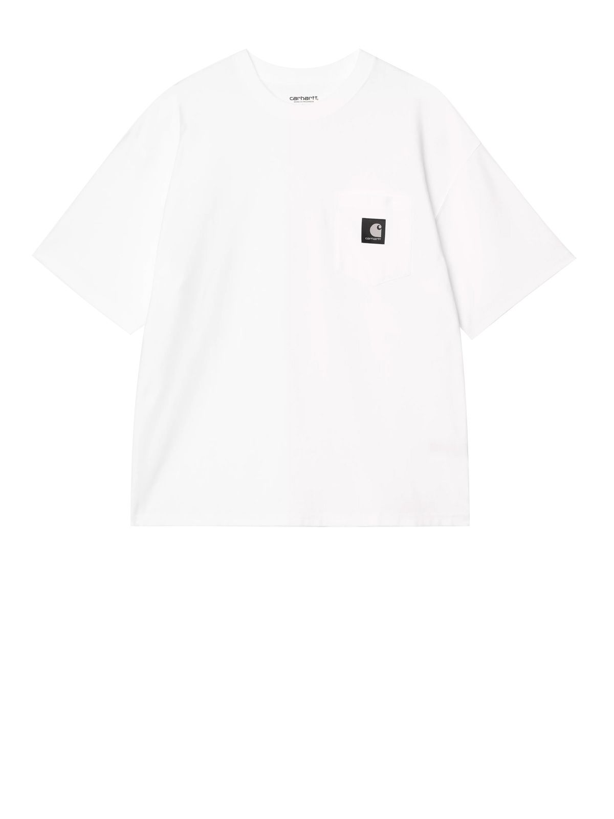 White loose pocket t-shirt