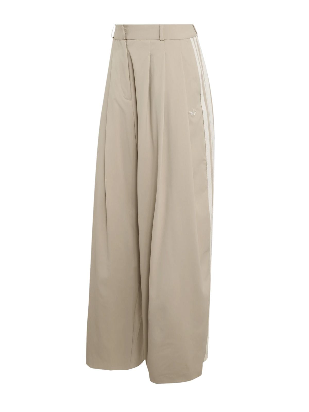 White pleated pants