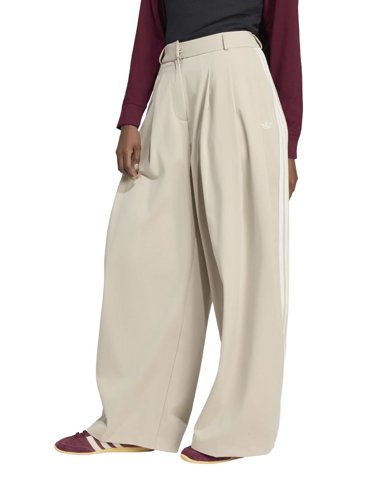 White pleated pants ADIDAS ORIGINALS