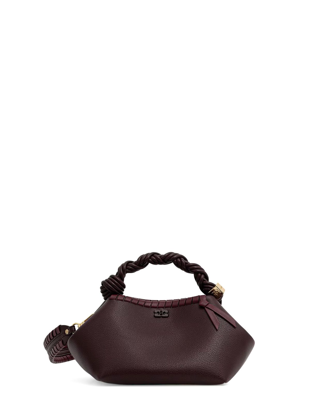 Bitter chocolate bou small tressé bag