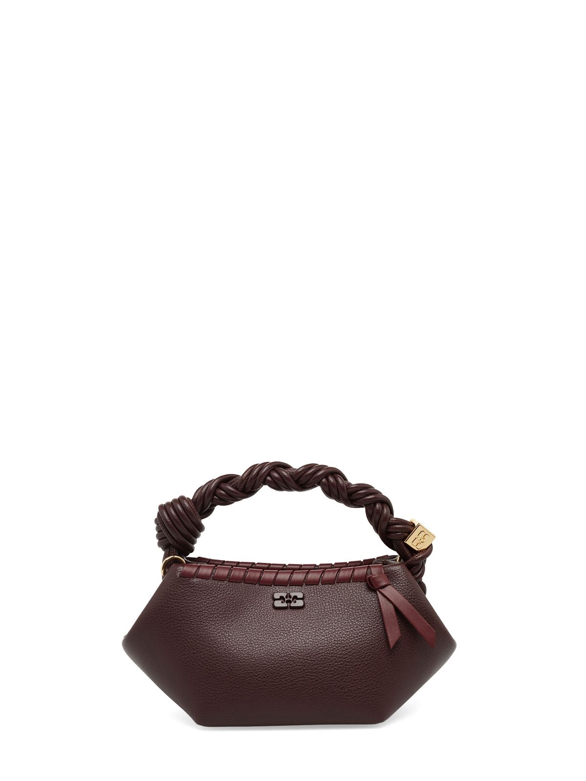 Bitter chocolate bou mini tressé bag