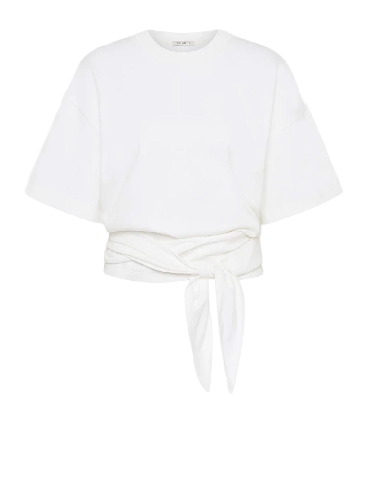 Off white jersey split back t-shirt