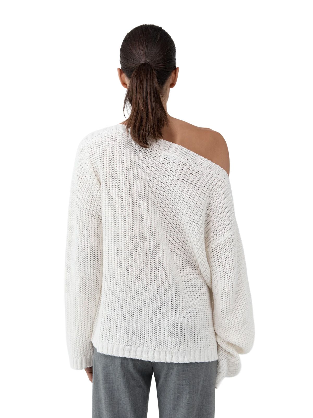 Off white relaxed bateau jumper ST. AGNI