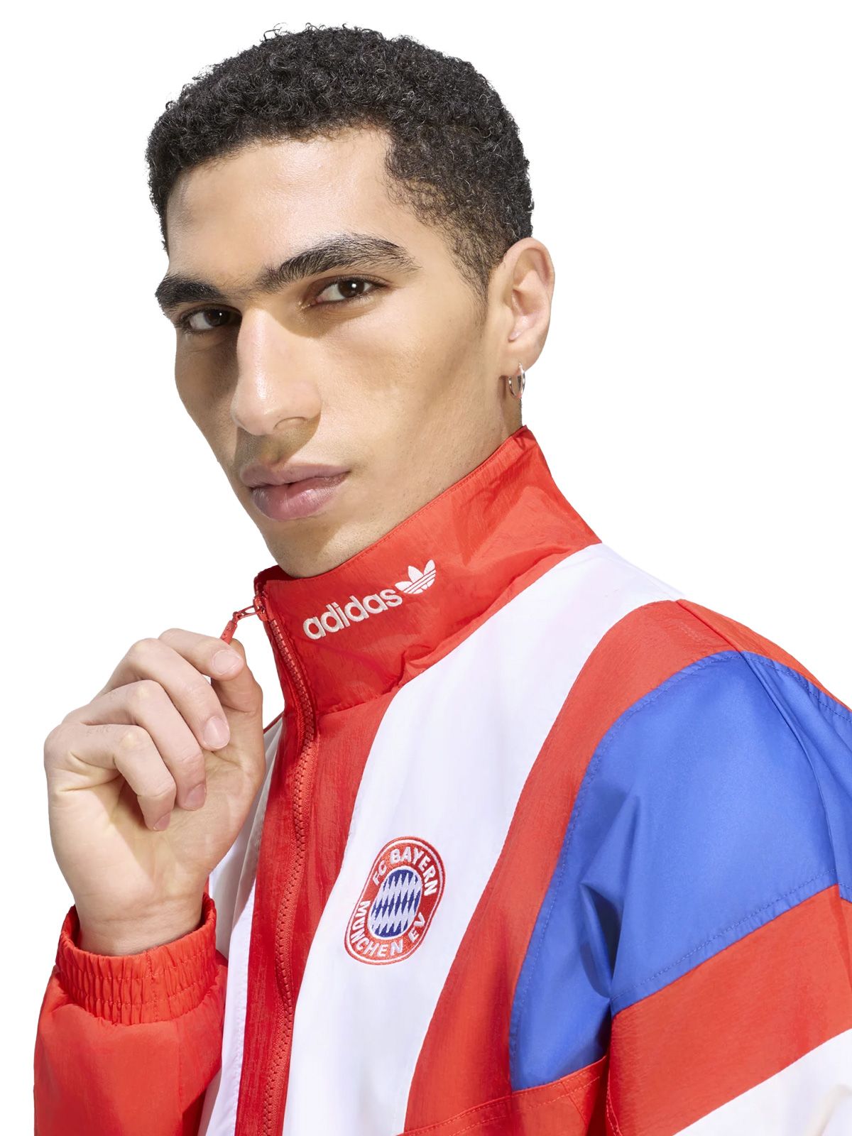 Felpa da tuta con cerniera fcb eqt rossa ADIDAS ORIGINALS