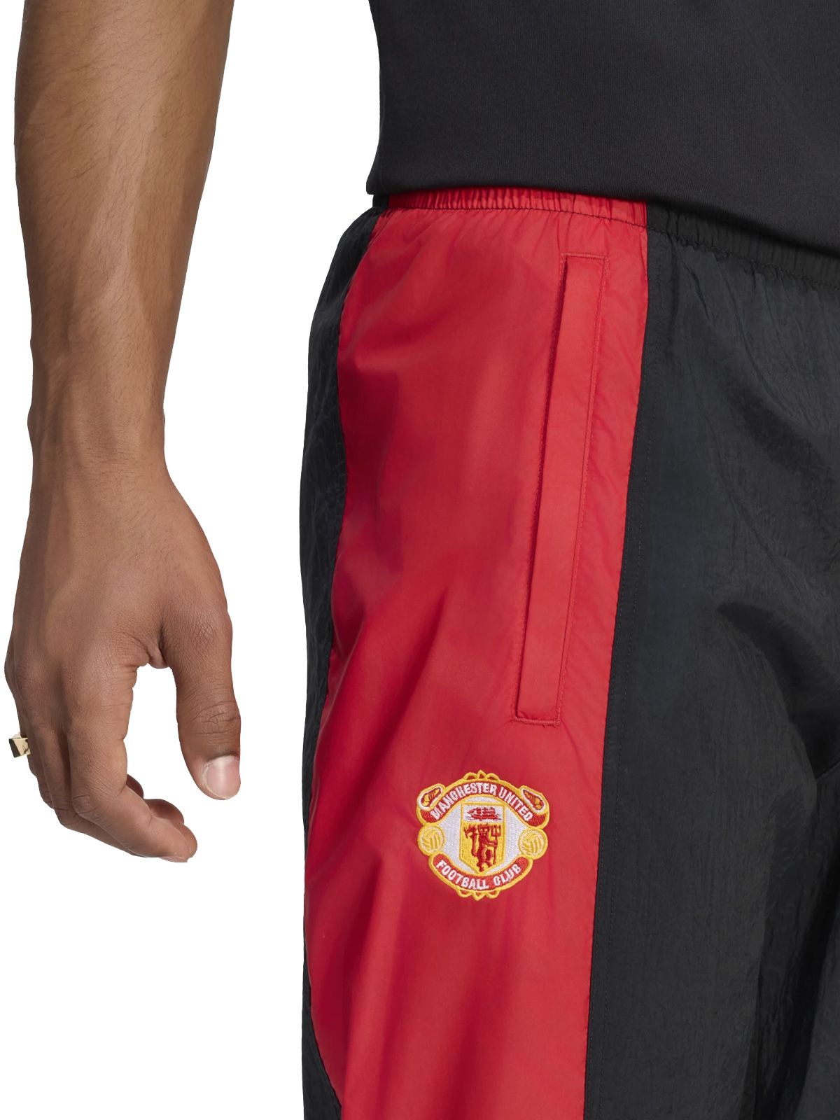 Black mufc eqt trackpants ADIDAS ORIGINALS