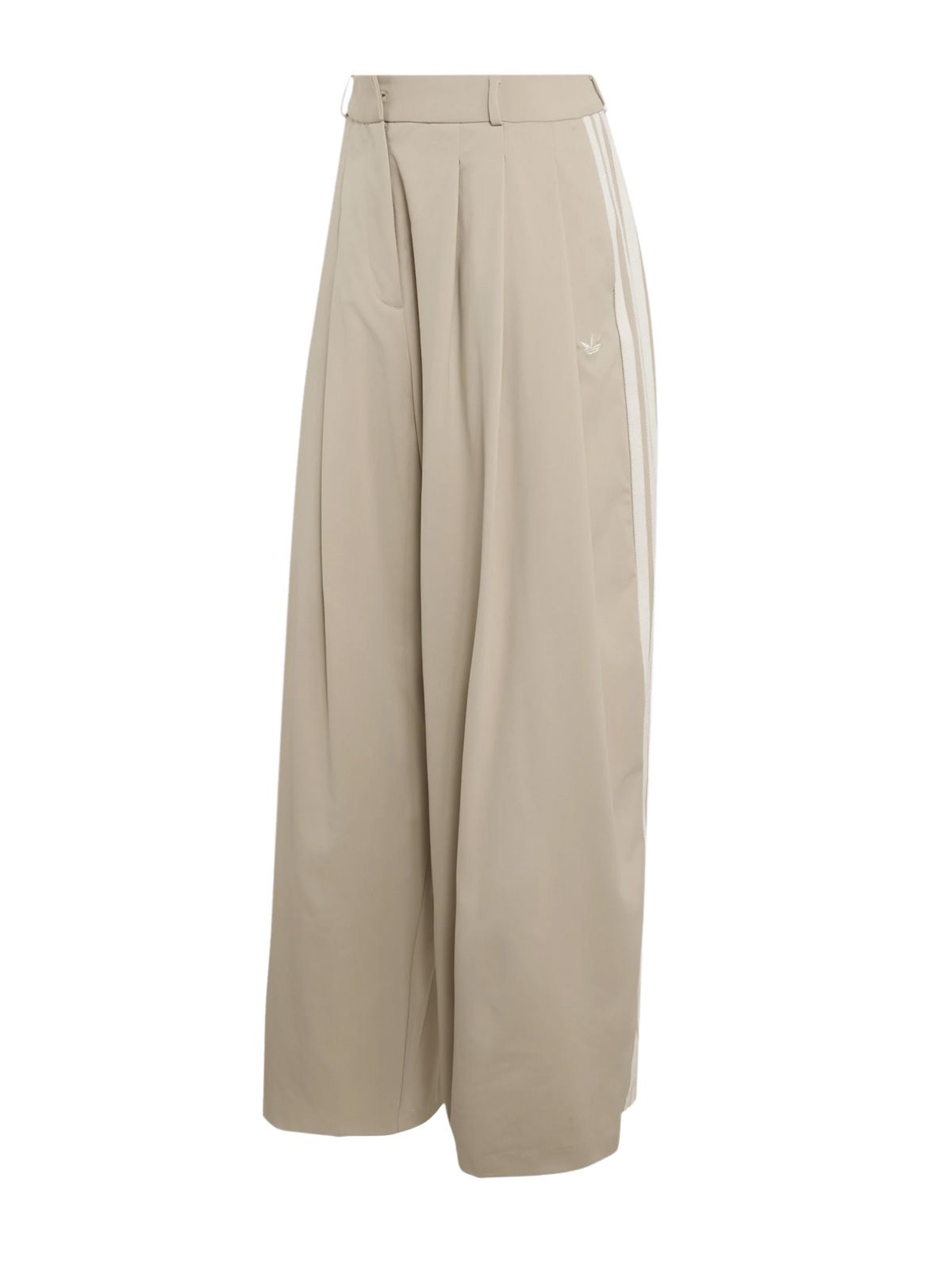Khaki pleated pants