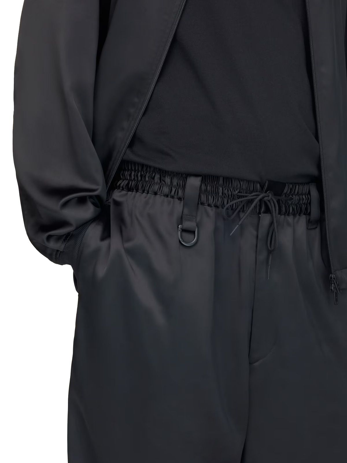 Pantaloni da tuta satin neri Y-3