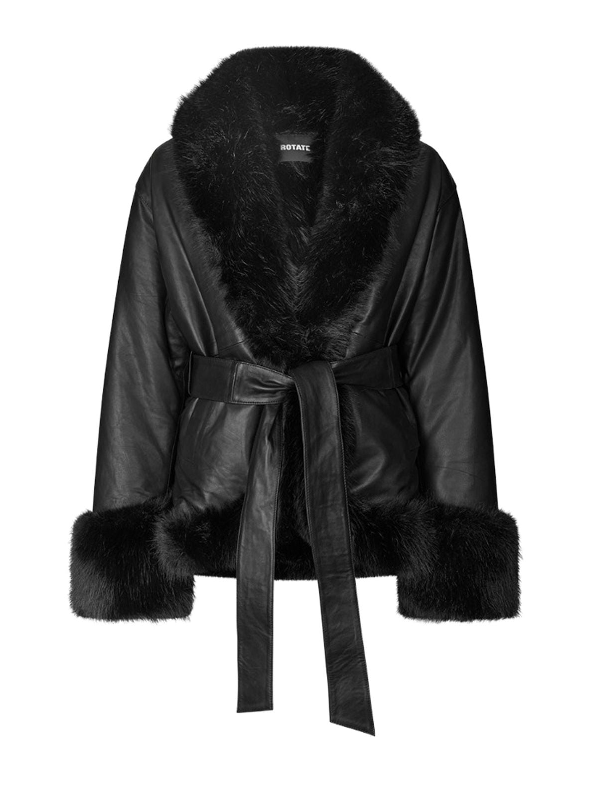 Black bonded leather jacket