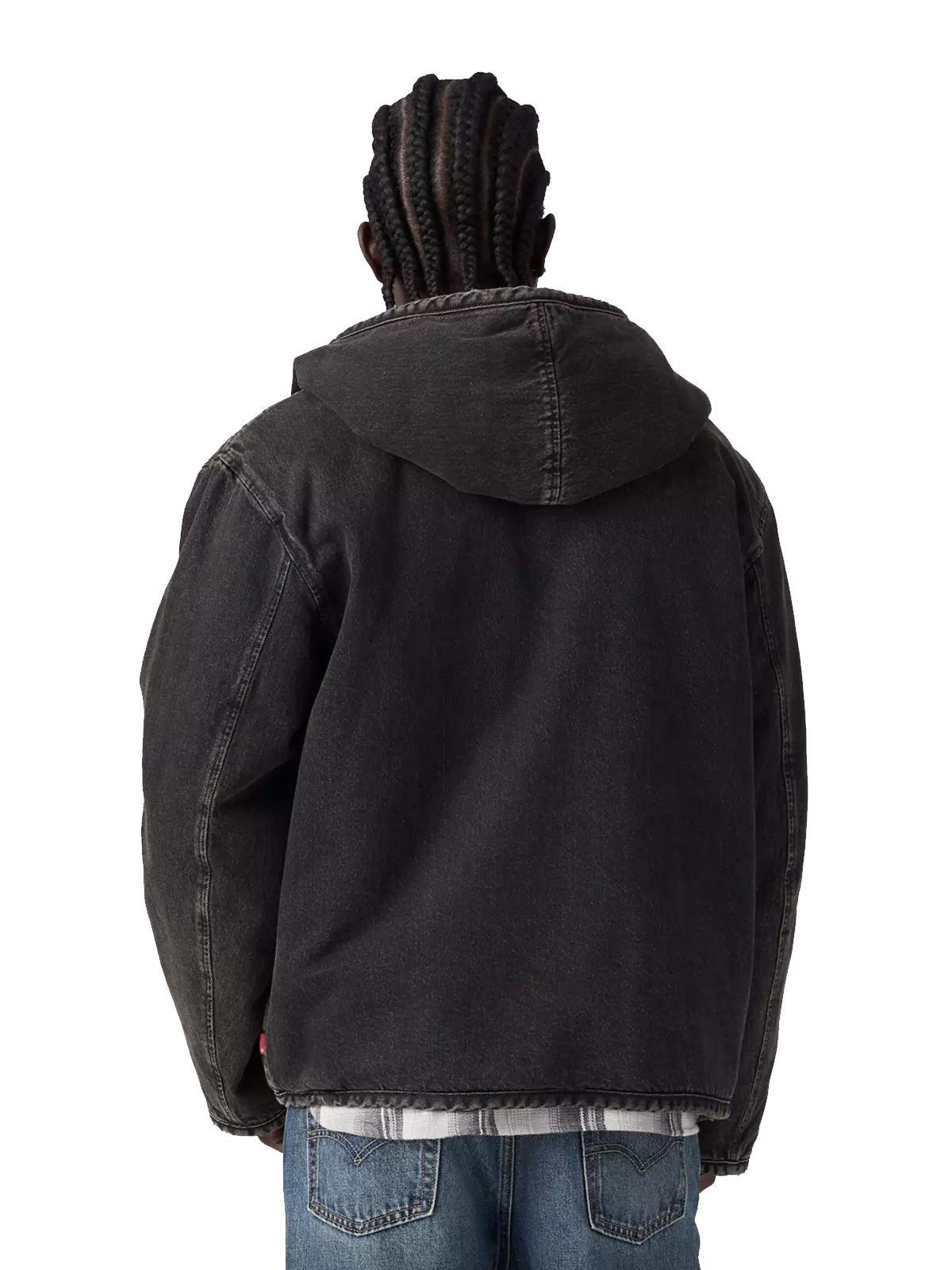 Giacca con cappuccio deck sherpa nera LEVI'S