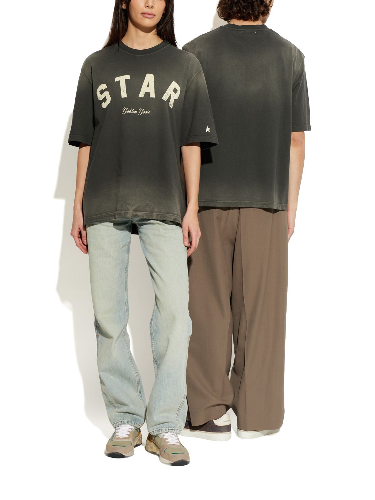 Grey star relaxed fit t-shirt GOLDEN GOOSE