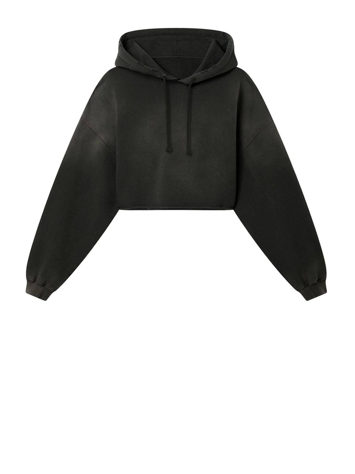 Grey star oversize cropped hoodie