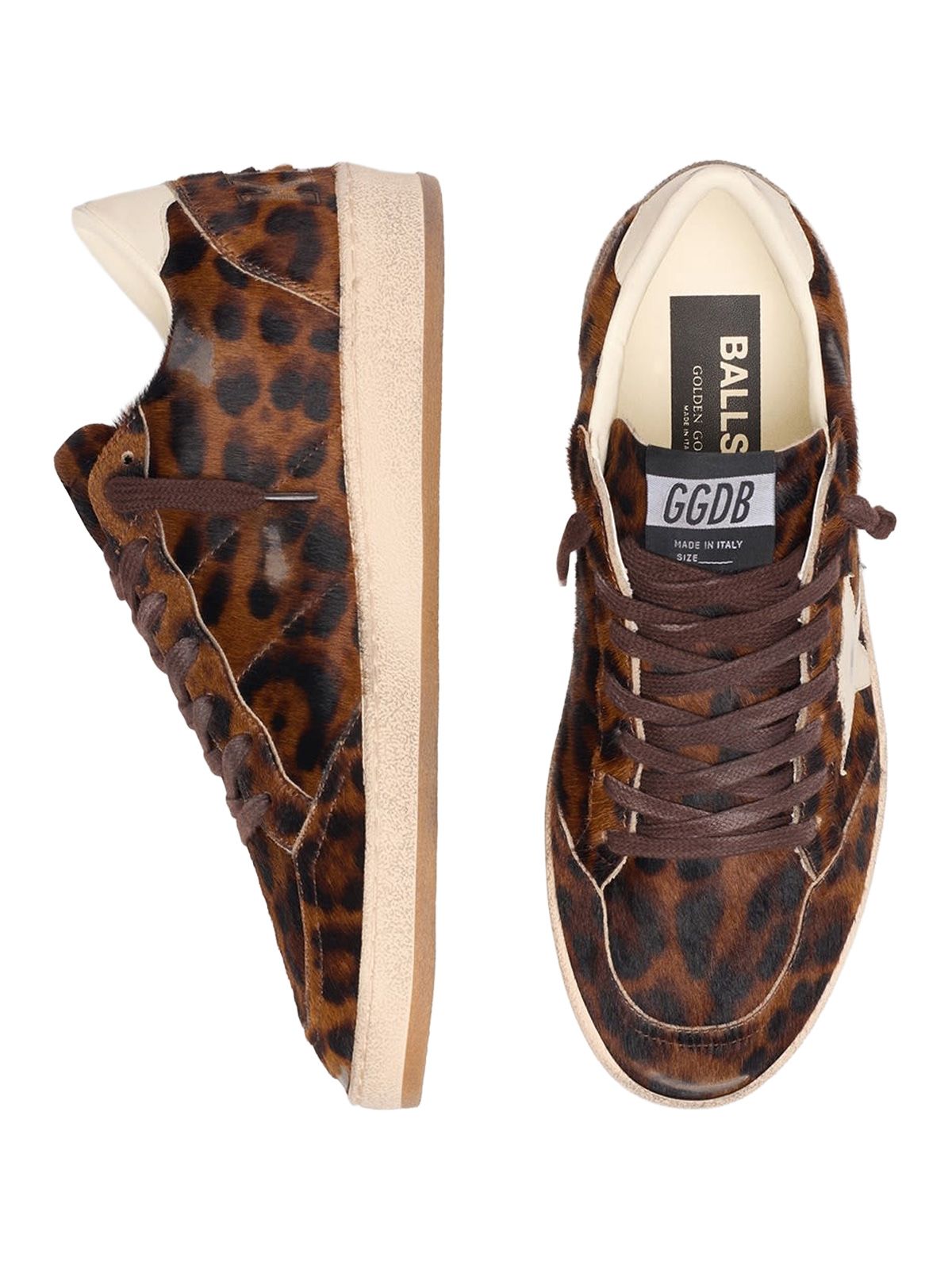 Spotted brown ballstar horsy sneakers GOLDEN GOOSE