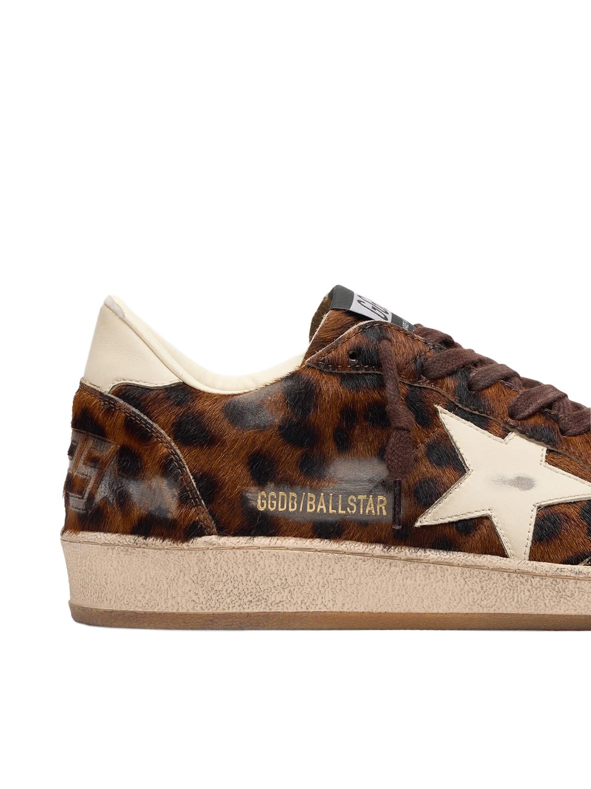 Spotted brown ballstar horsy sneakers GOLDEN GOOSE