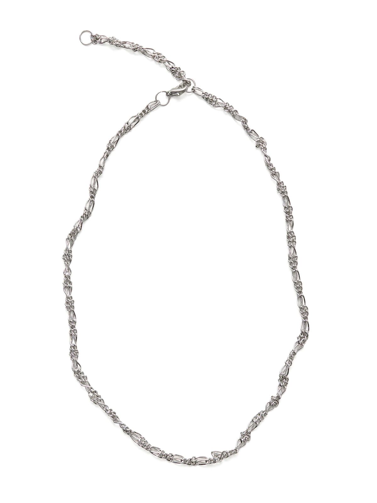 Silver barbwire necklace