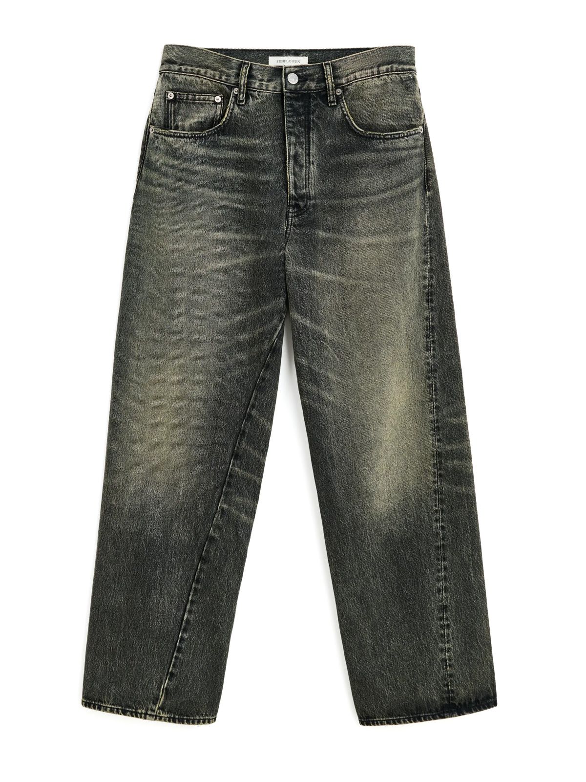 Black wide twist jeans