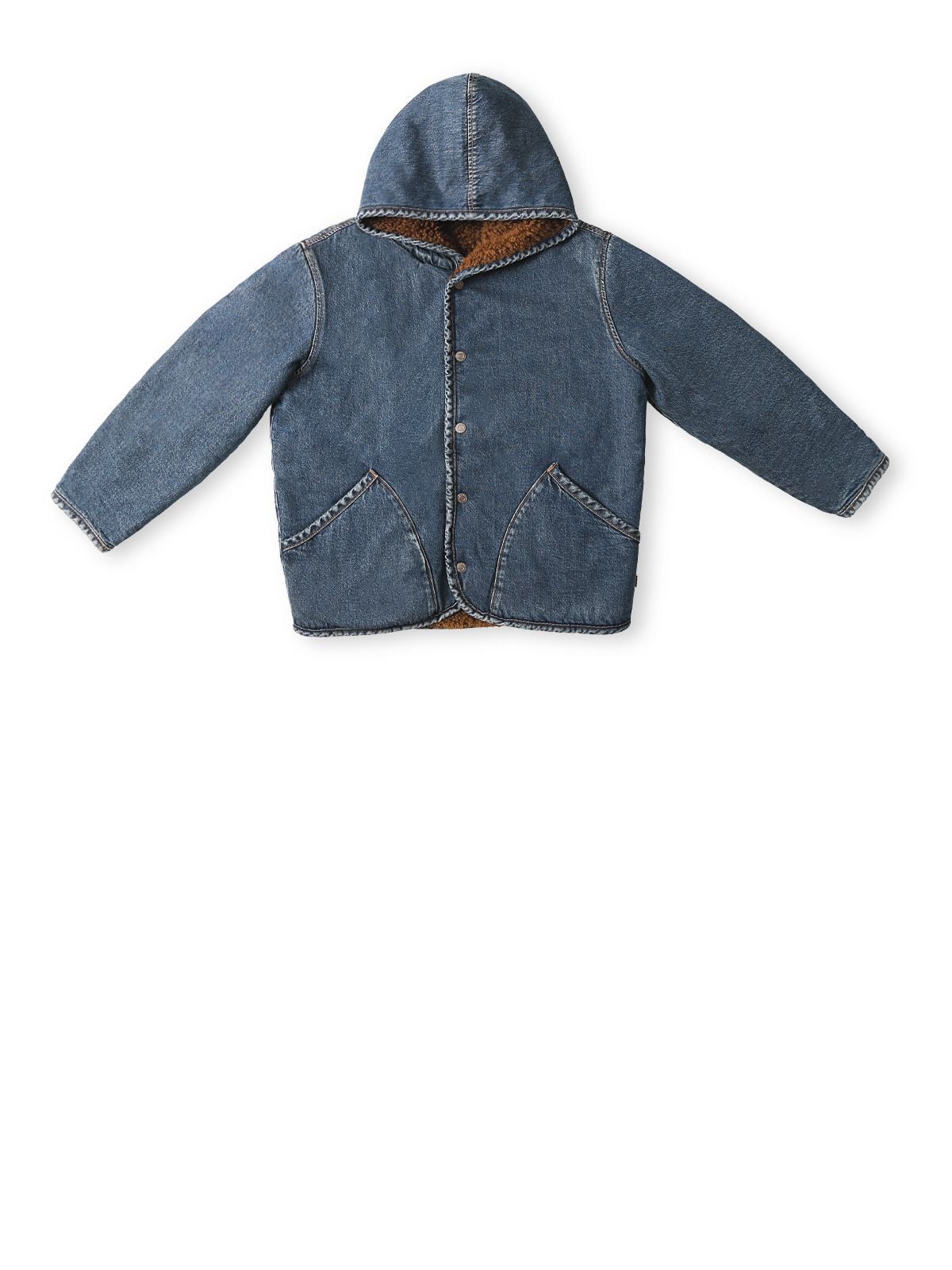 Blue deck hoodie sherpa jacket