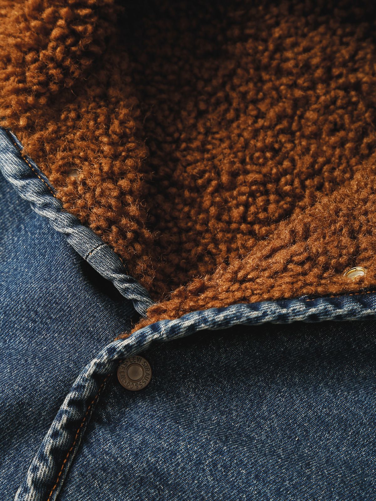 Blue deck hoodie sherpa jacket LEVI'S