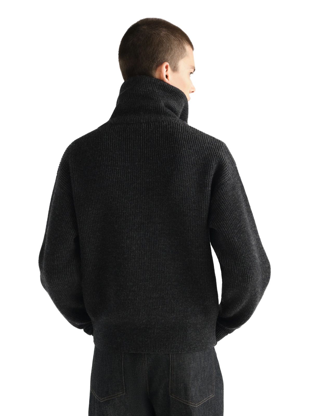 Cardigan con cerniera nero LEMAIRE