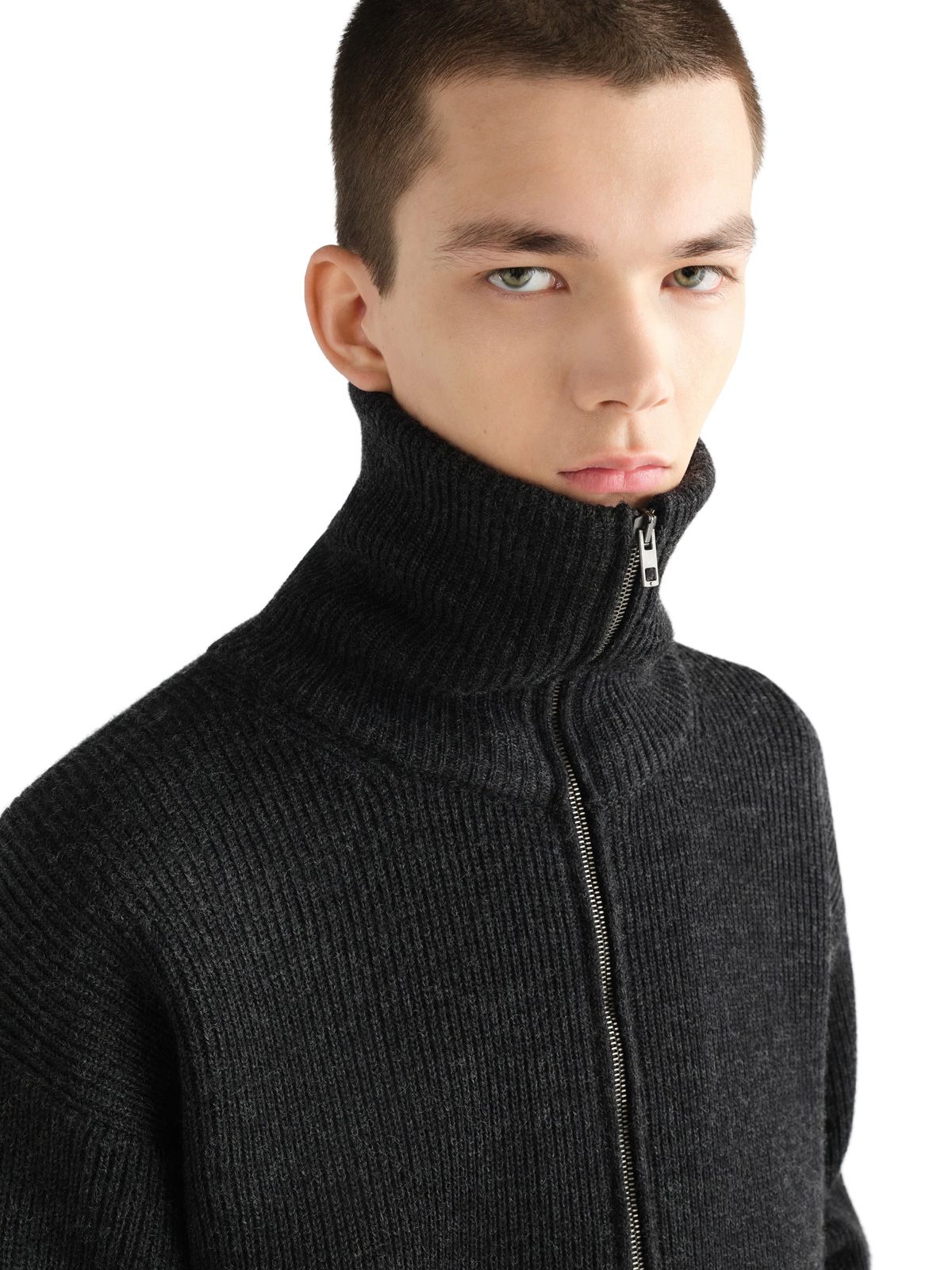 Cardigan con cerniera nero LEMAIRE