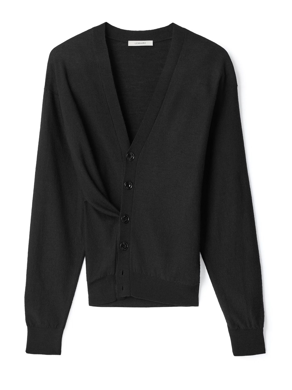 Black relaxed twisted cardigan