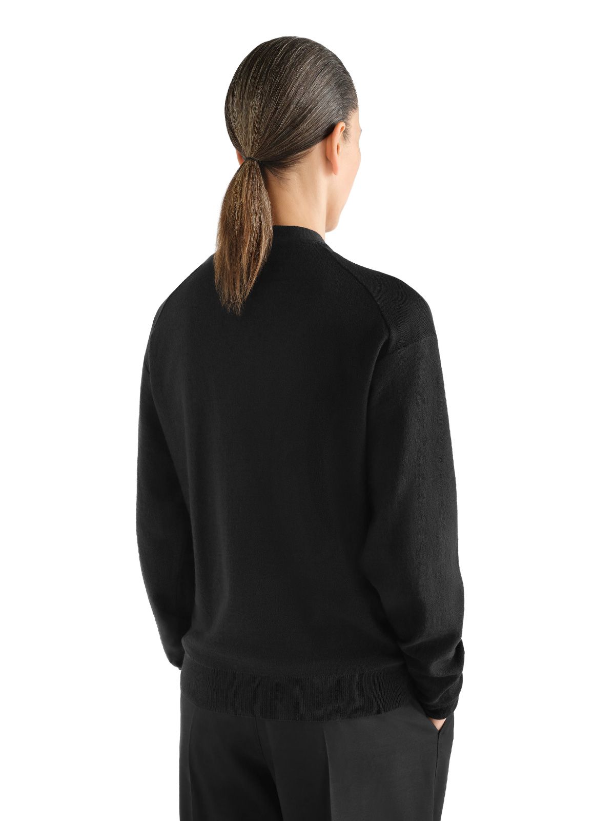 Black relaxed twisted cardigan LEMAIRE
