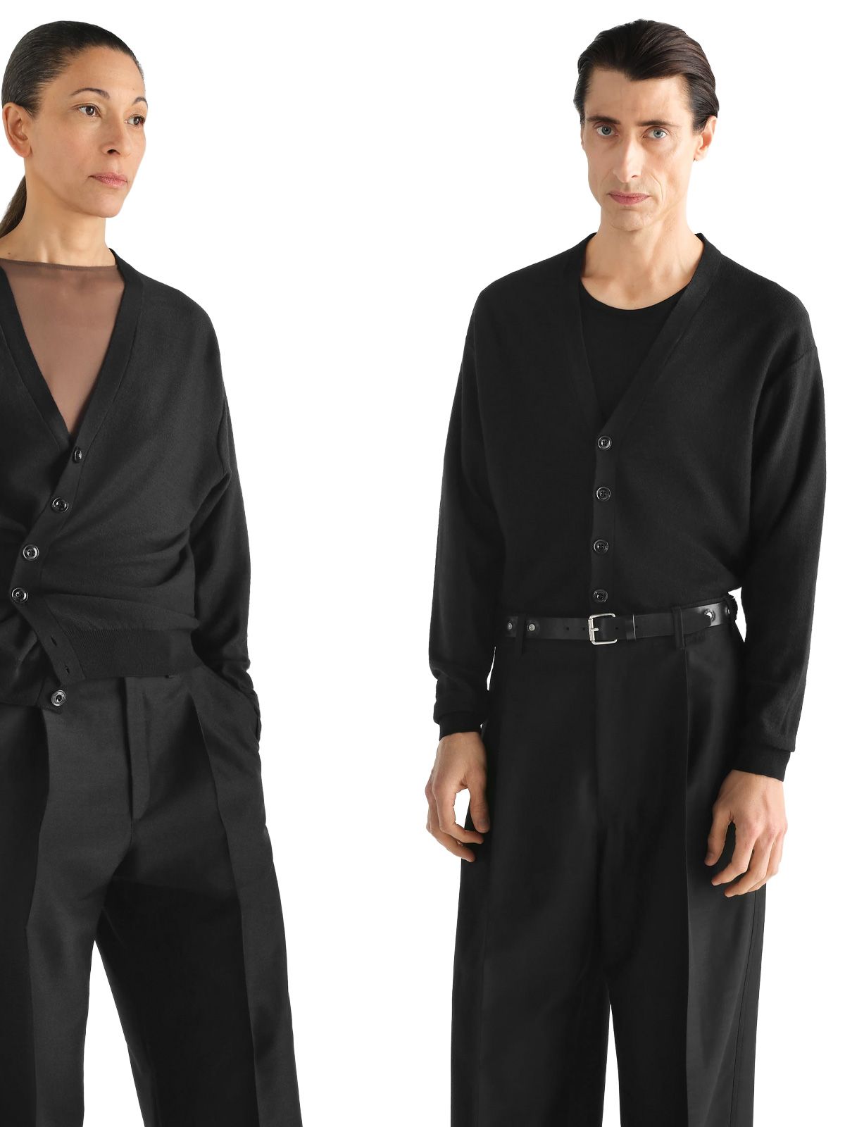 Black relaxed twisted cardigan LEMAIRE