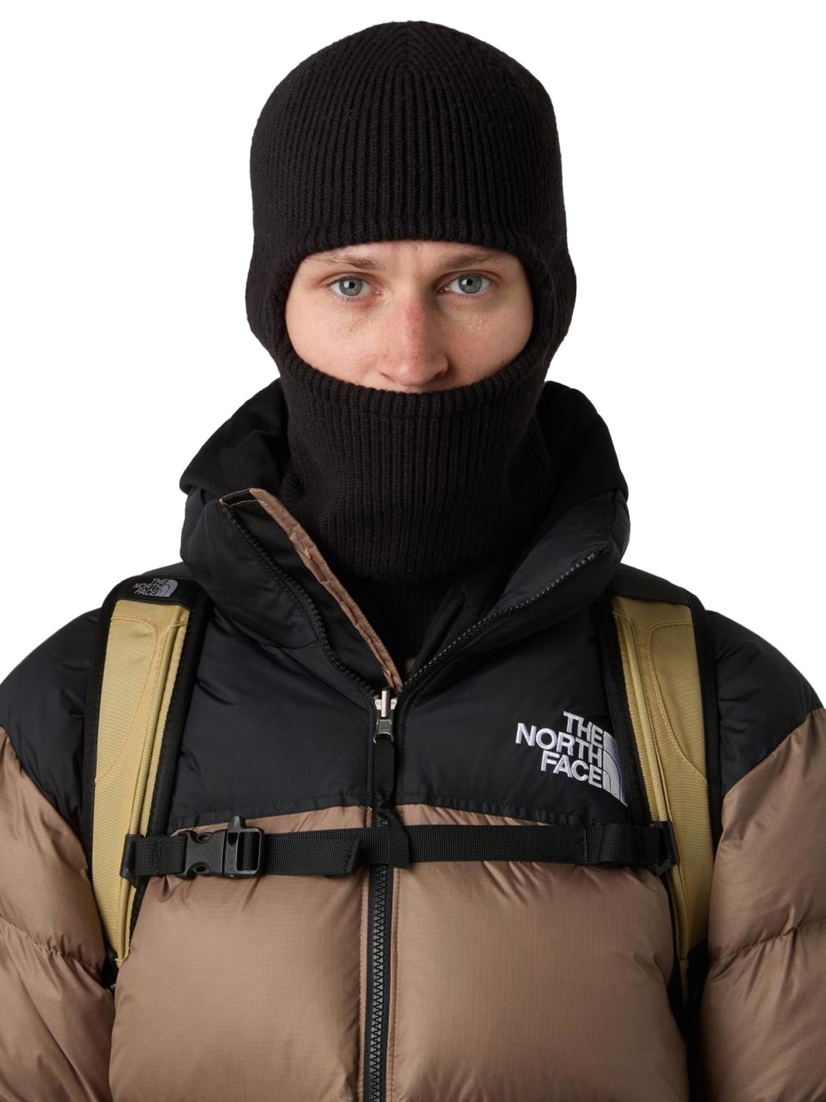 Black logo box knit balaclava beanie THE NORTH FACE