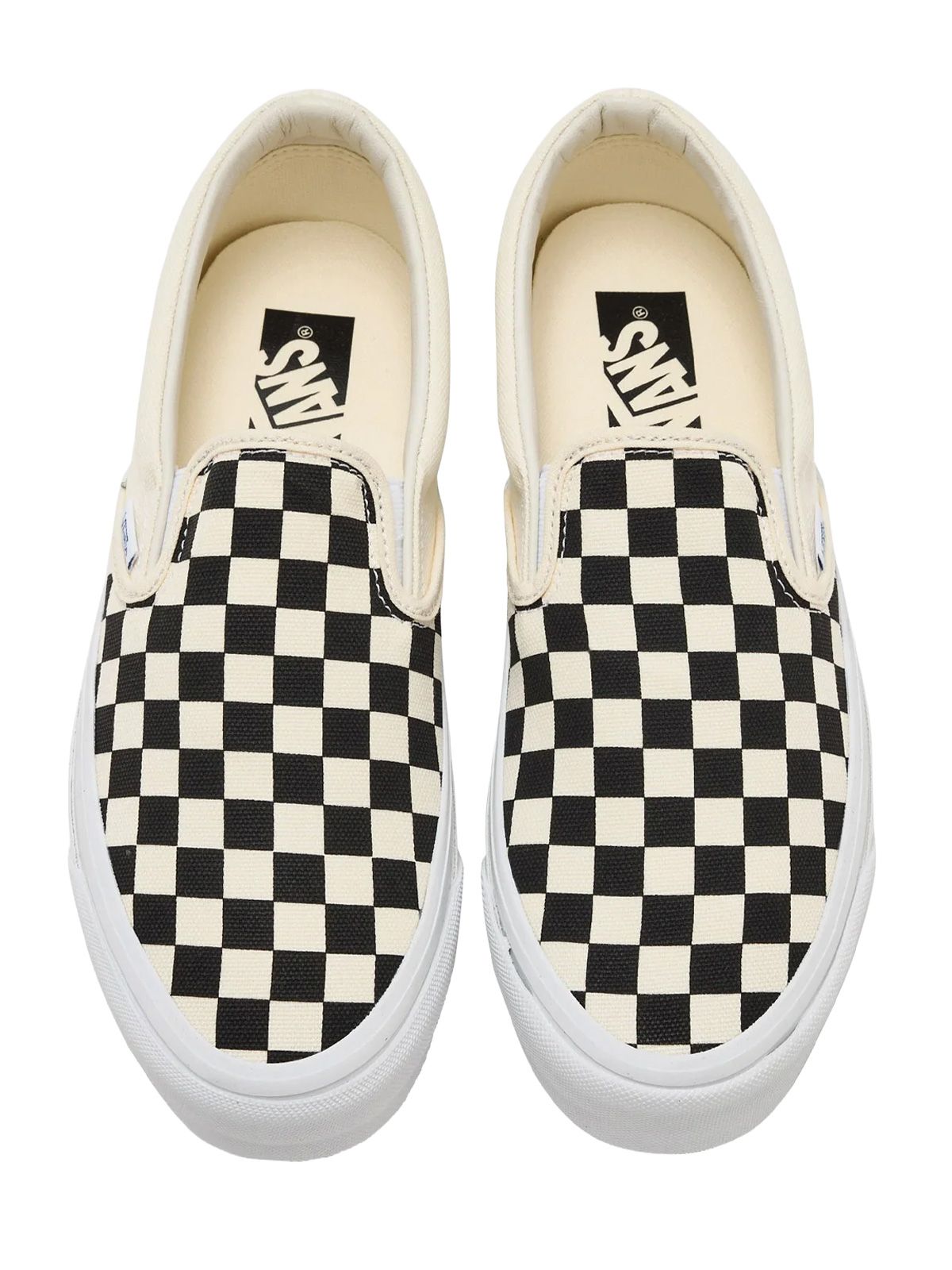 Black and white slip on reissue sneakers VANS
