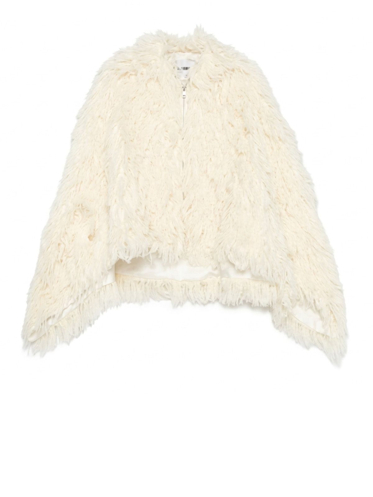 Off white christy wool fil coupé cape jacket