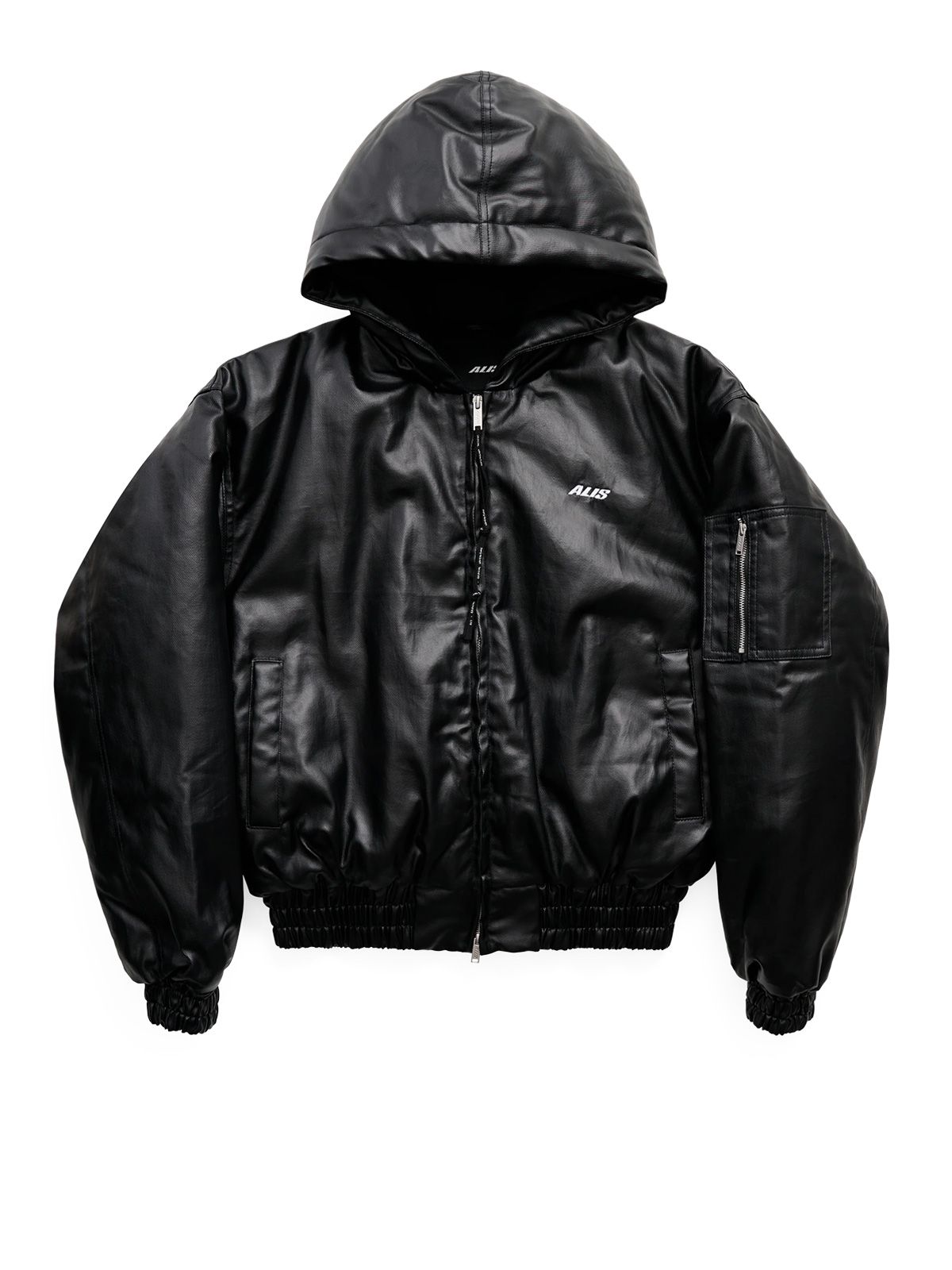 Black hoiy oversized bomber jacket