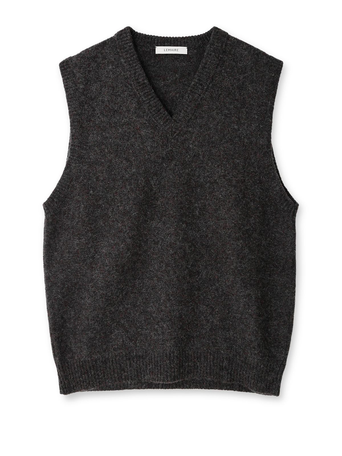 Grape melange v-neck vest