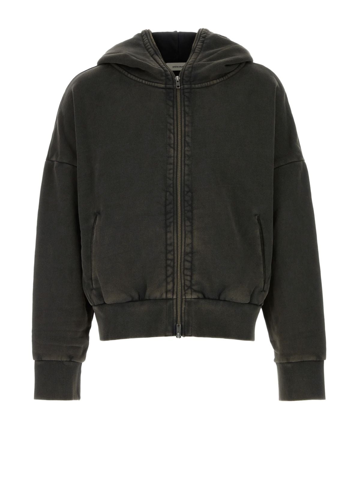 Washed black eternal zip sweatshirt