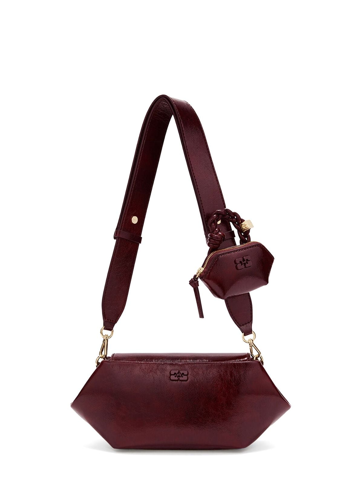 Bordeaux bou east/west deep shine shouler bag