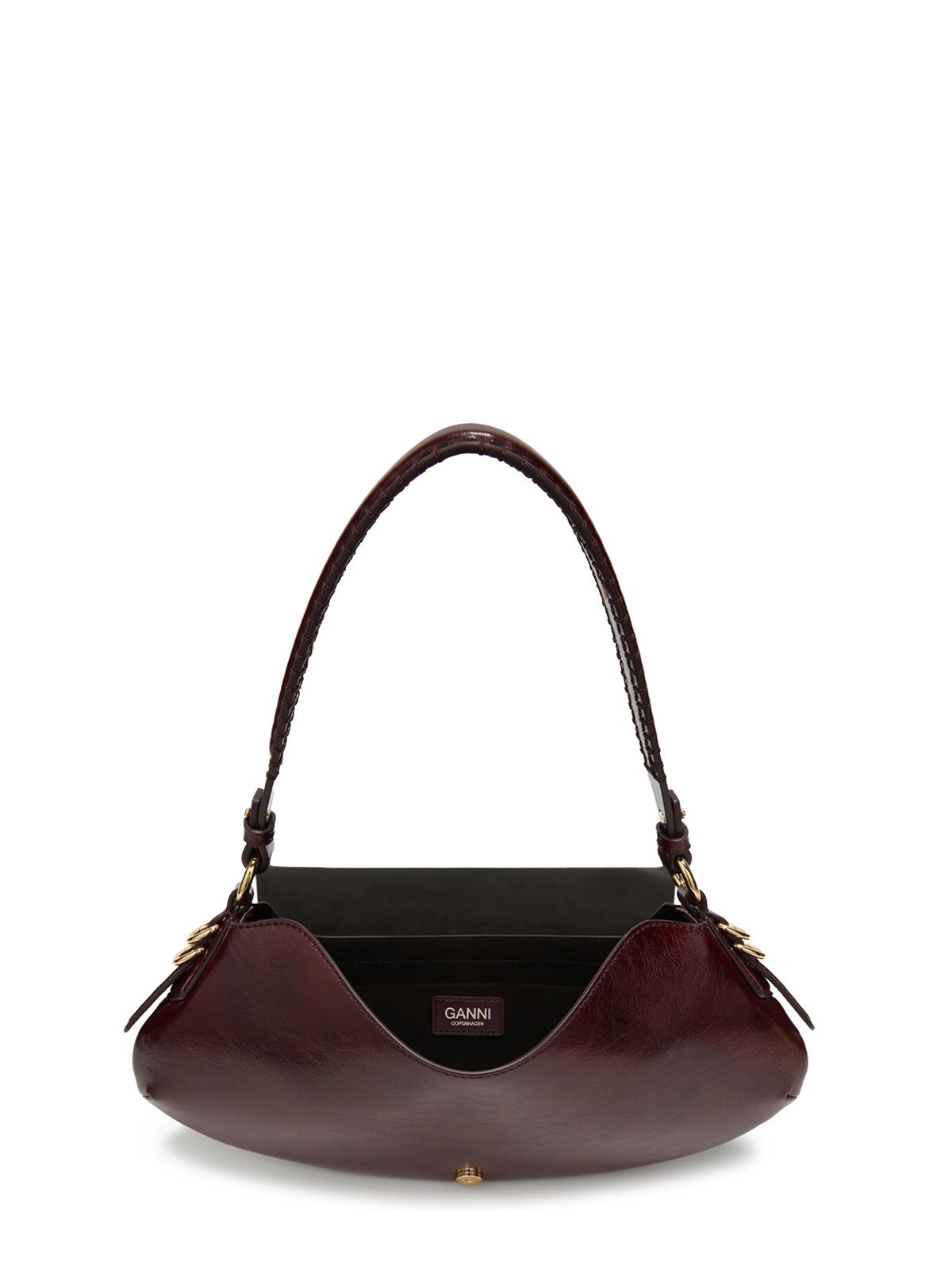 Borsa a spalla b-kat deep shine bordeaux GANNI