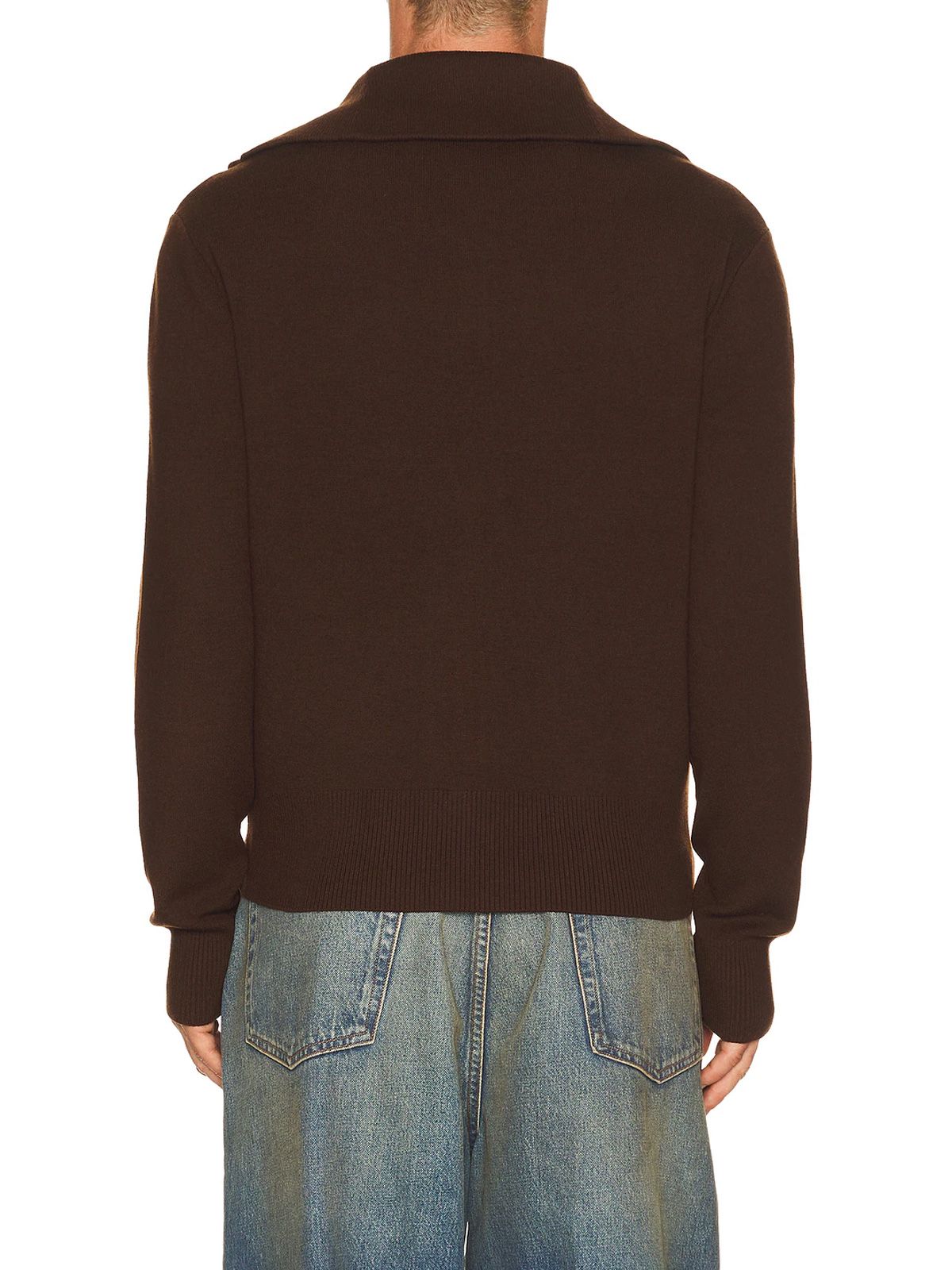 Brown knit zip jacket ENTIRE STUDIOS