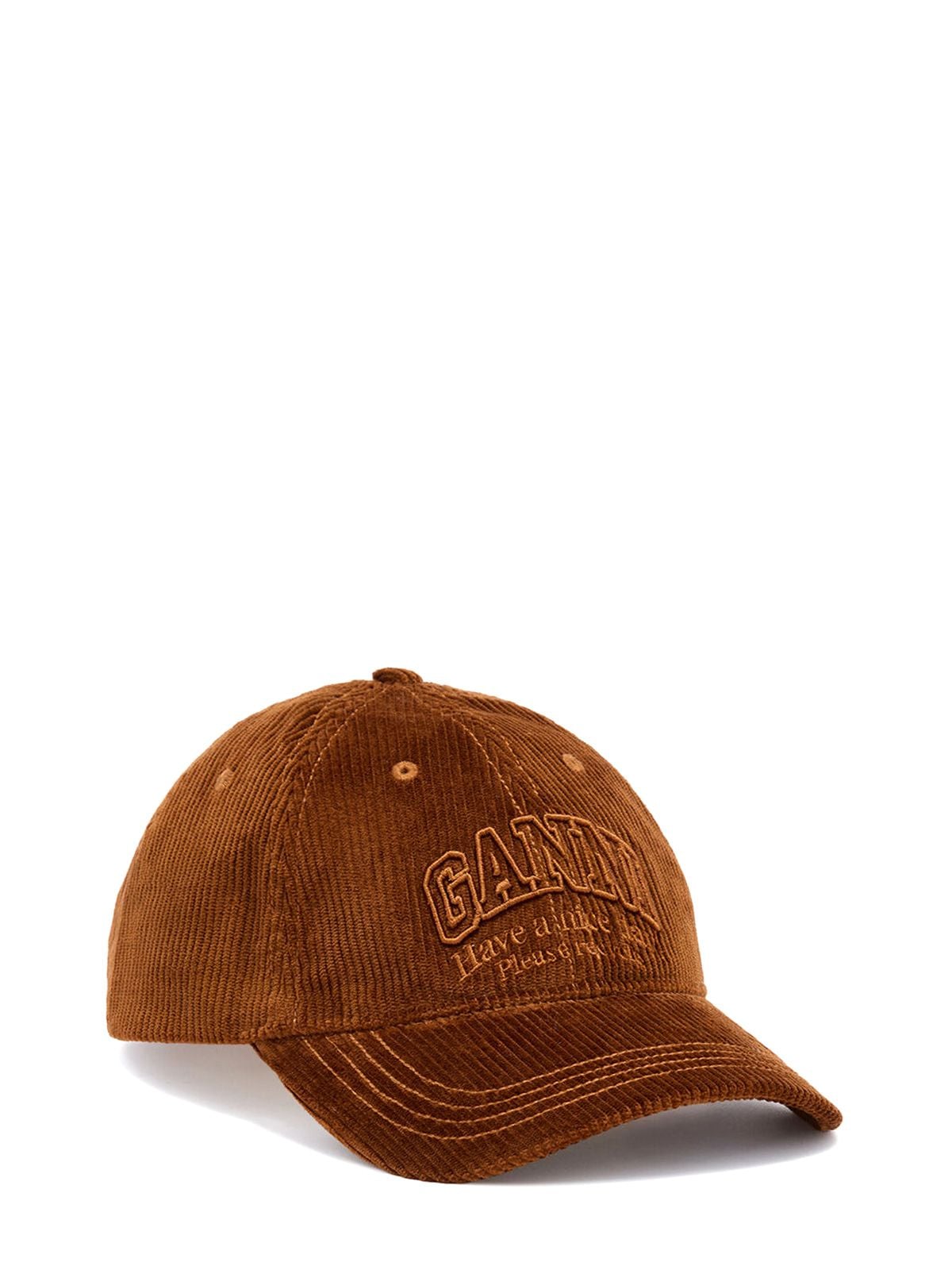 Dark orange corduroy cap