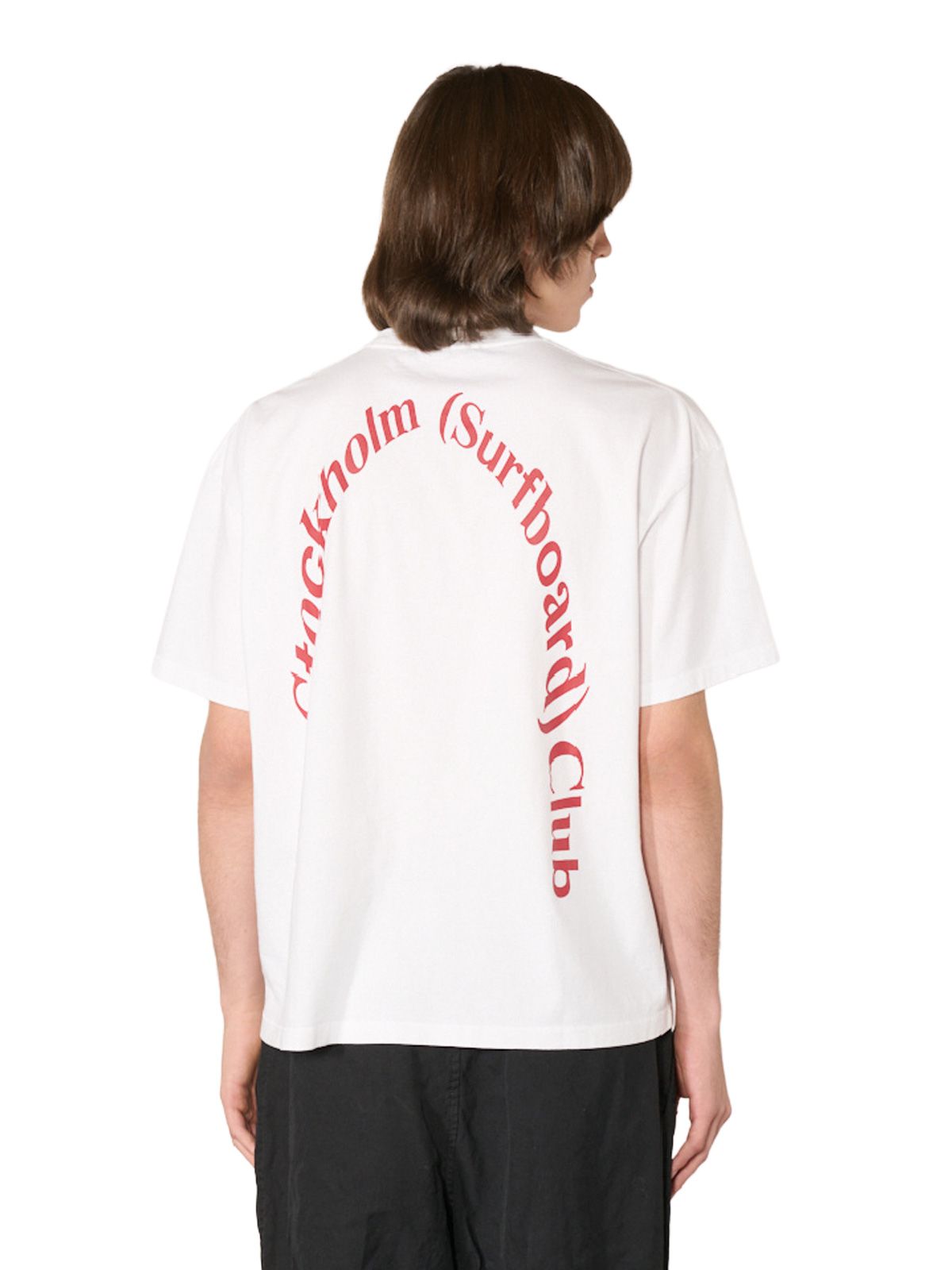T-shirt box tee back logo bianca STOCKHOLM (SURFBOARD) CLUB